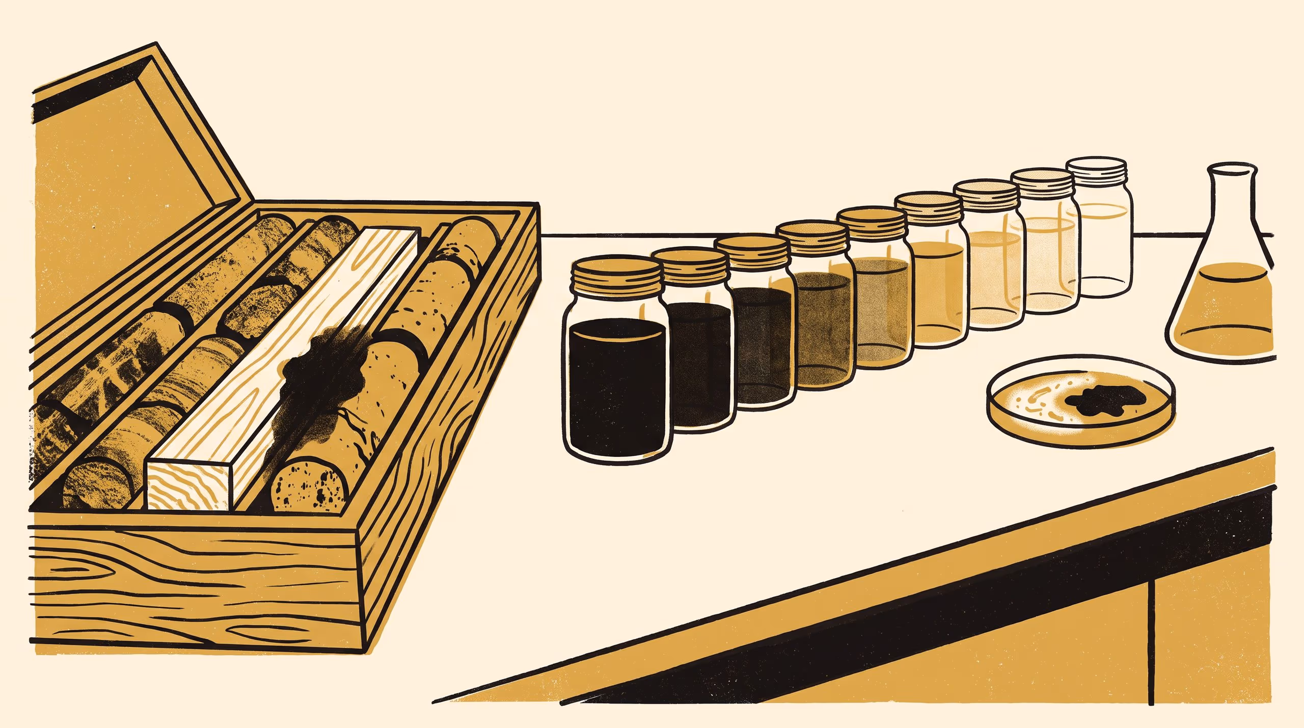 Illustration for The Ground Comes Up the Colour of Tea: A Demo Quarter public session on tannin-dark water and the microbes that slowly clear it