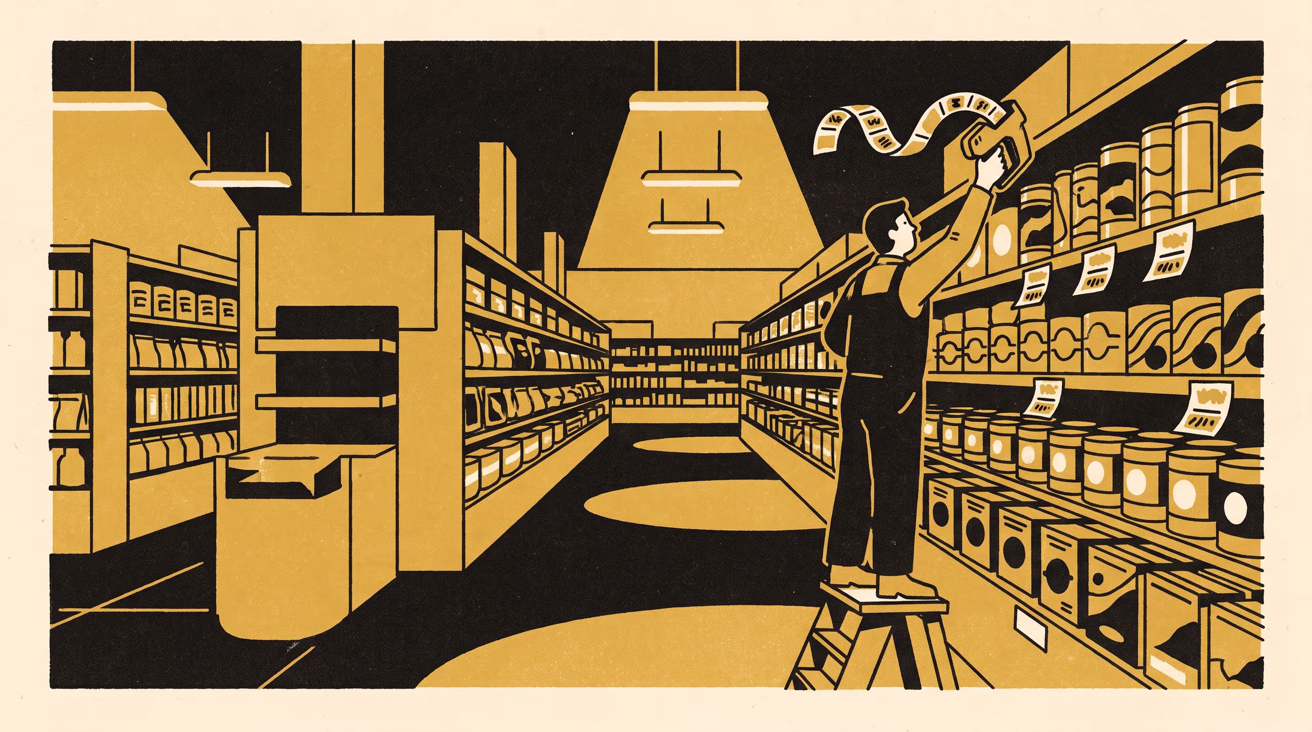 Illustration for The Price Gun as Maturity Ladder: This teaching period's Stewarding Indicators sprint places students where the night filler's price gun has cleared level four