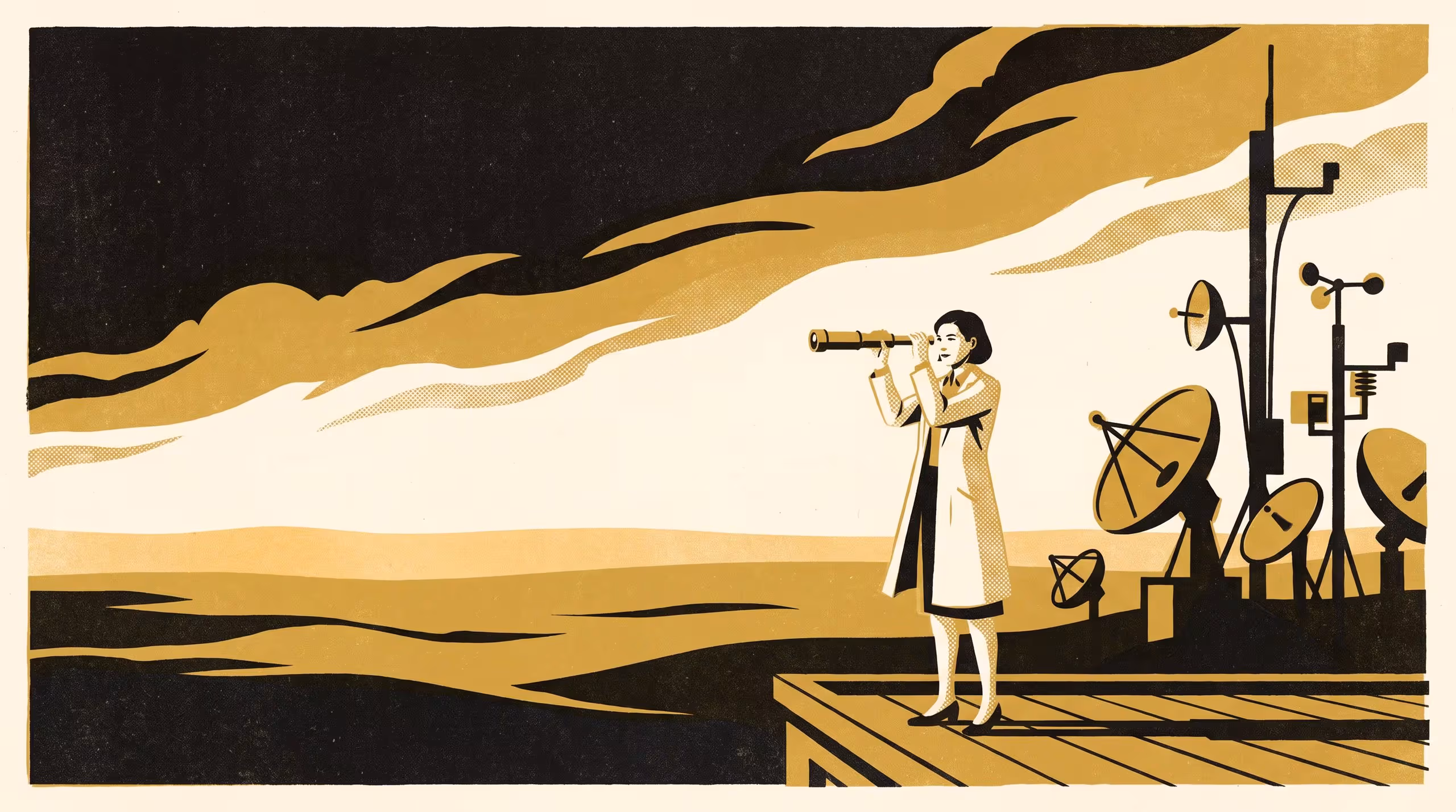 Illustration for We Never Stop Watching the Horizon: You'll learn to read what's approaching before it arrives, and when to finally let it go.