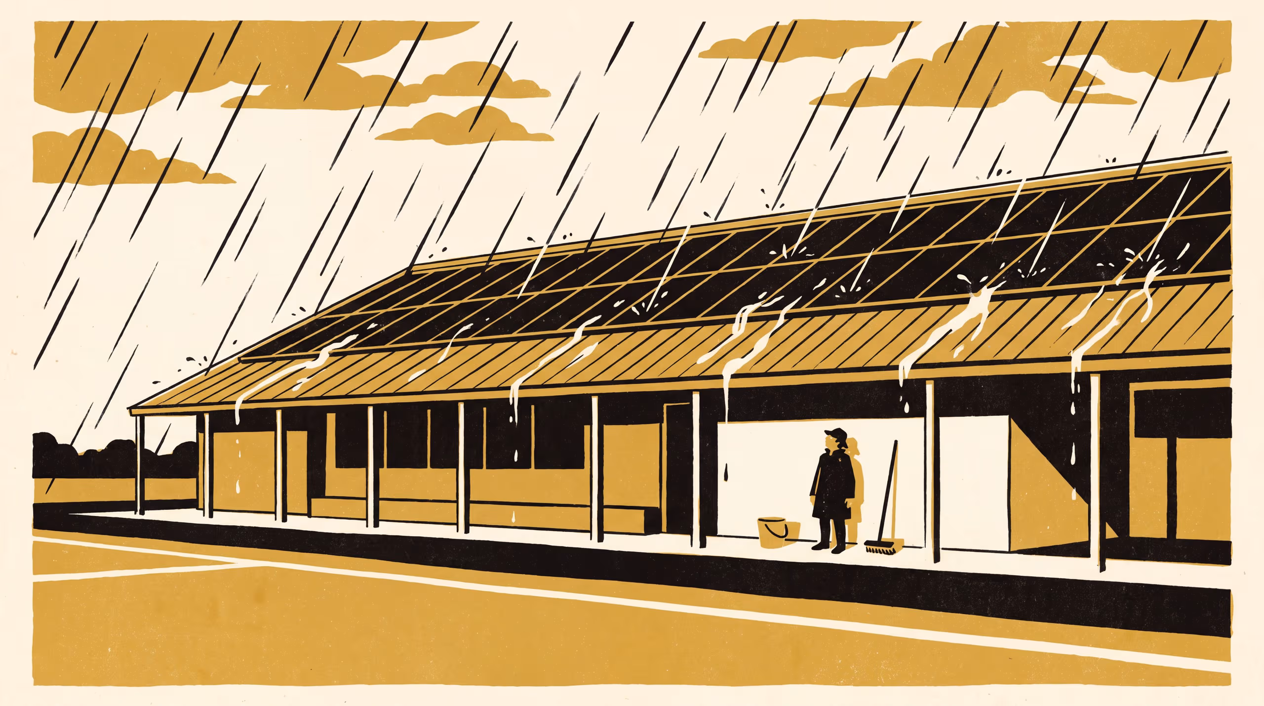 Illustration for We washed the panels. So had the rain.: A display campaign from the School of Continuous Improvement, led by its pre-registered trial of quarterly rooftop-solar washing.