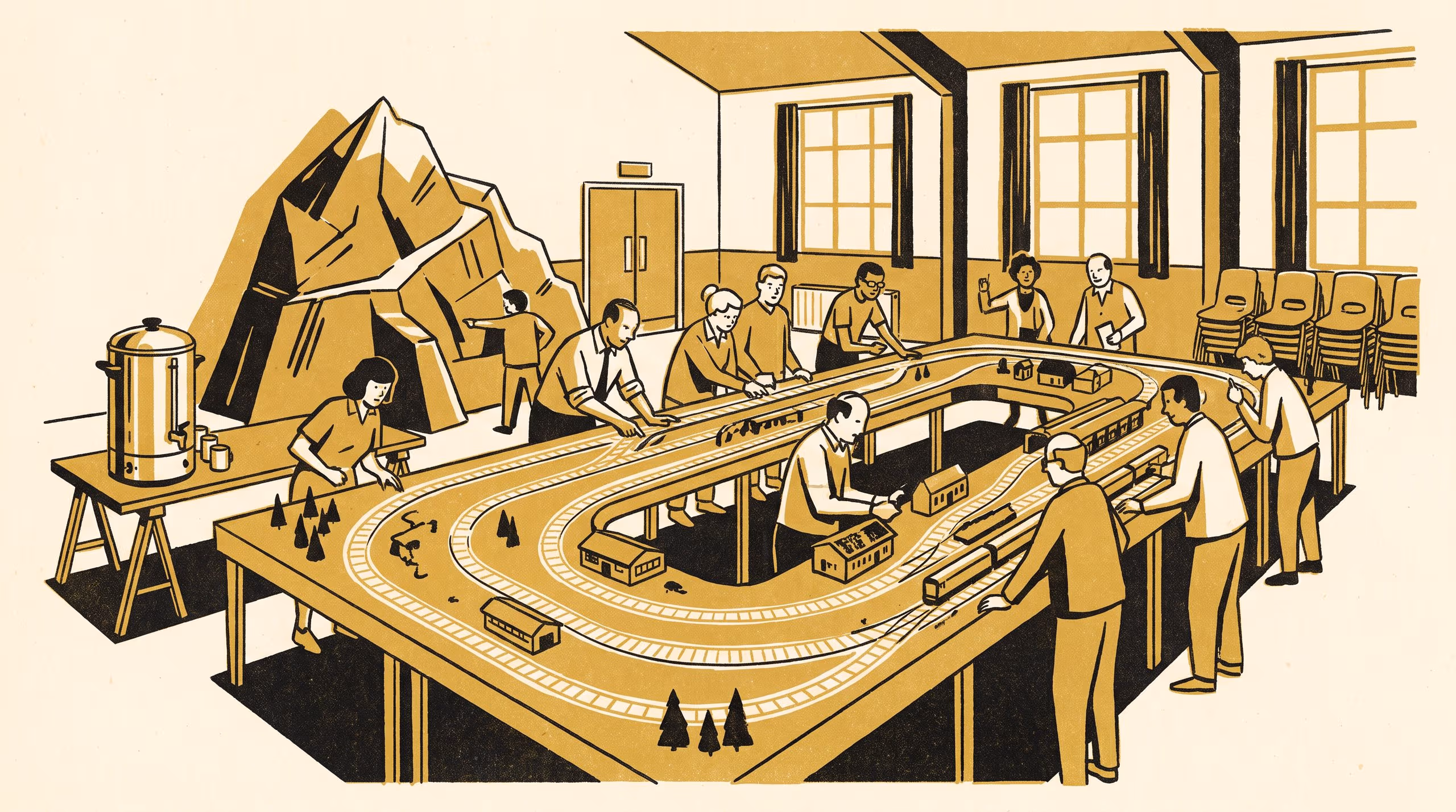 Illustration for On the unballasted stretch of a volunteer model-railway club: a teaching case for every programme of the University