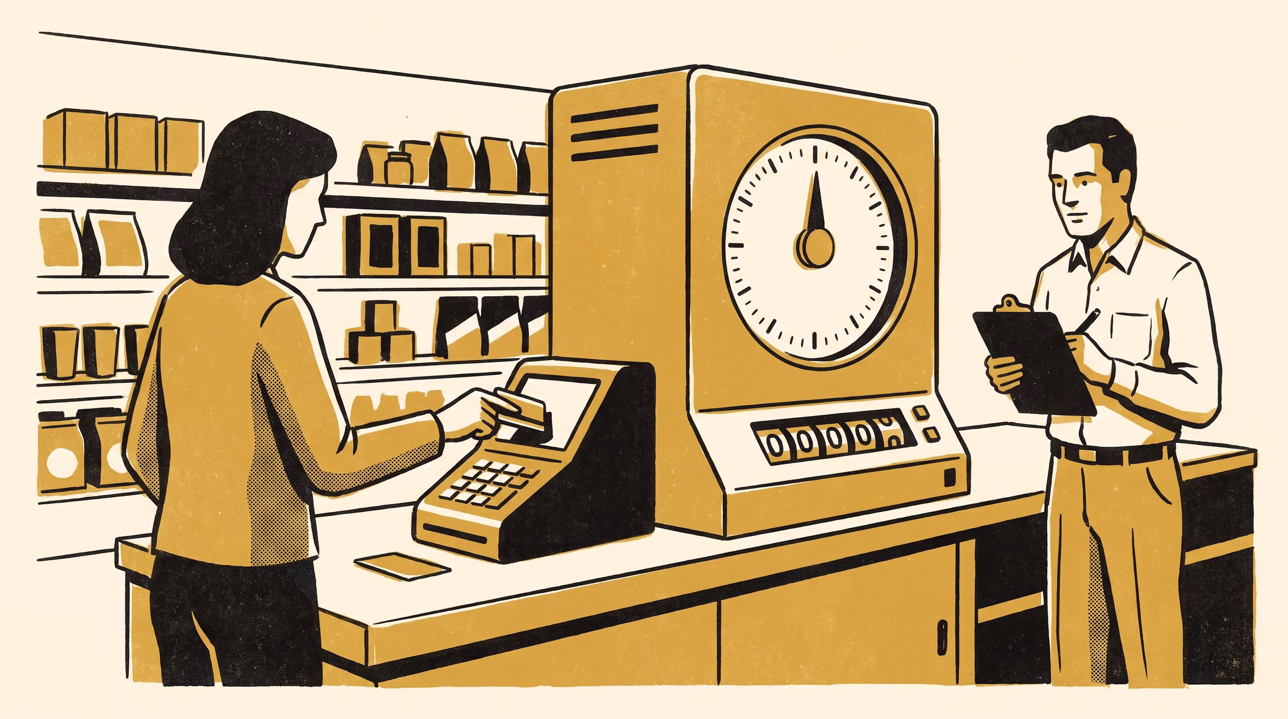Illustration for Towards a Portable Entitlement Standard: The Biscuit Entitlement Gate's committee-cycle effect, tested at a strip-mall supermarket's loyalty counter