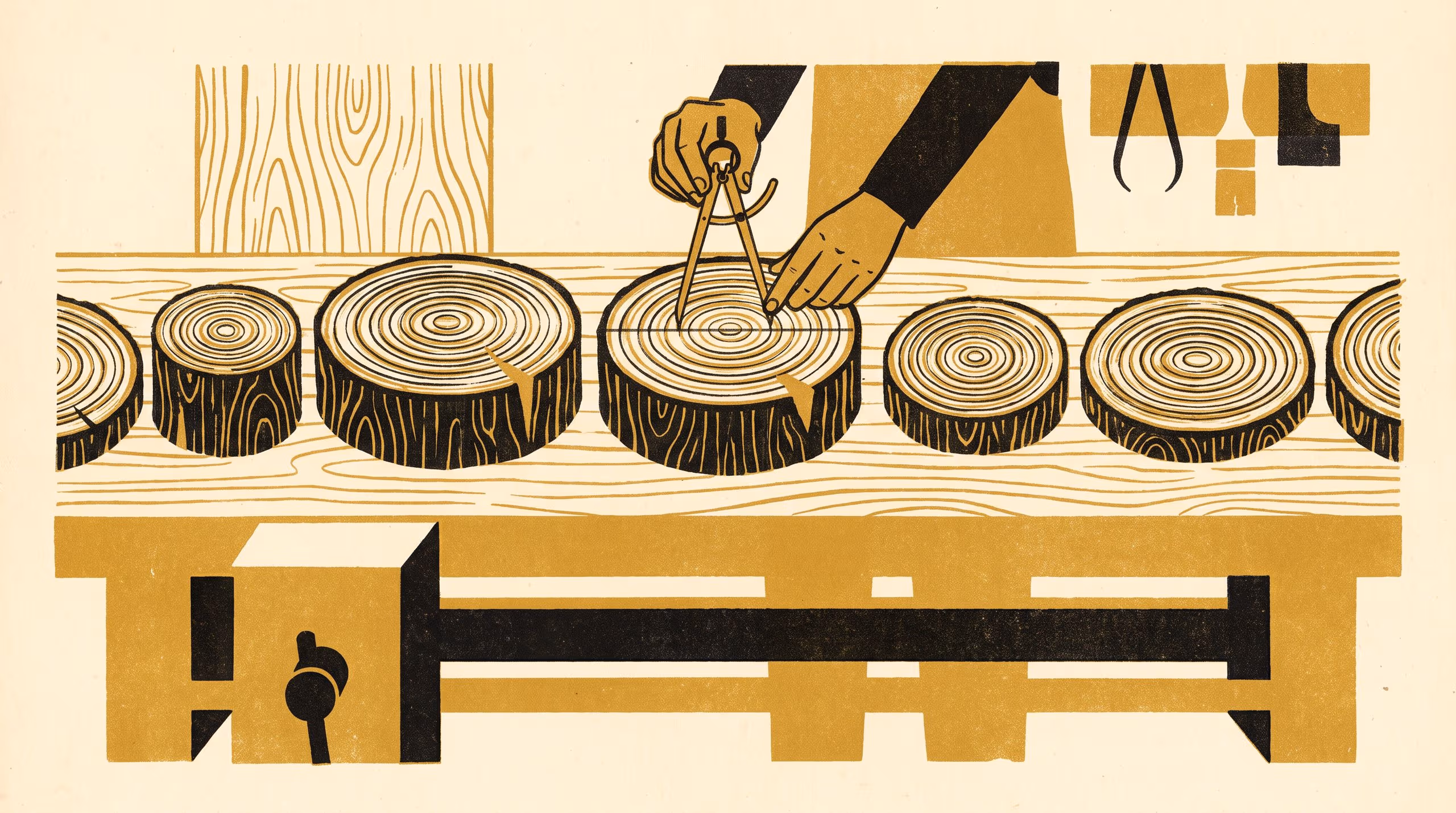 Illustration for Every Year Leaves a Ring: Slow records of climate in wood, soil and stone