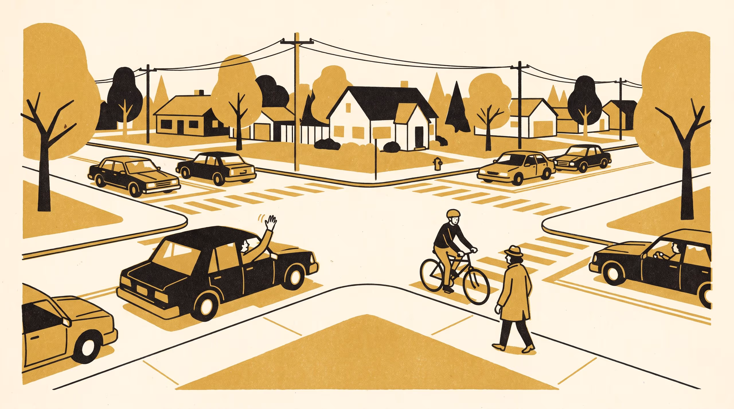 Illustration for Who Waves First?: The Unwritten Courtesies of the Road, Written Down