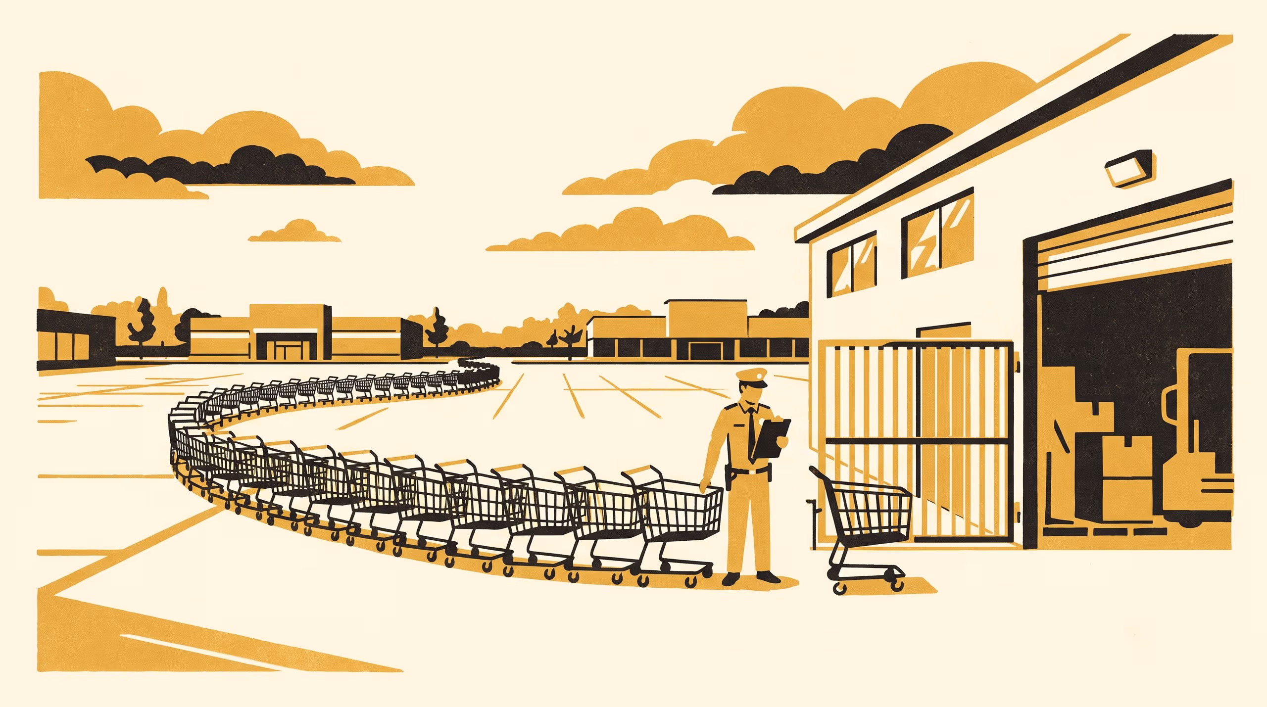 Illustration for Fetched, Not Returned: A Five-Level Maturity Model Scores How Reliably a Shop Gets Its Trolleys Home