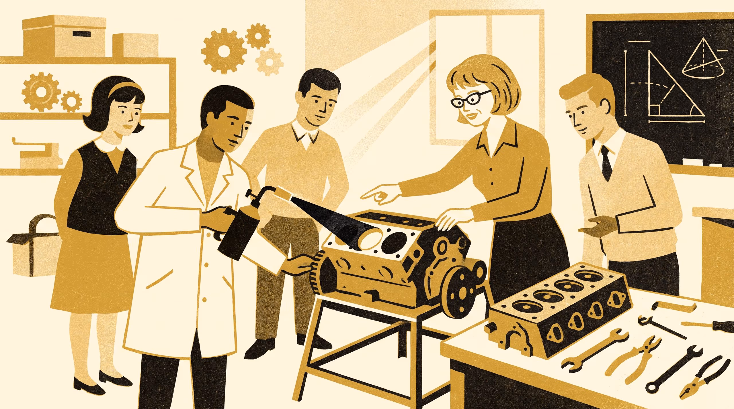 Illustration for Still Running: Study the combustion engine from the ground up