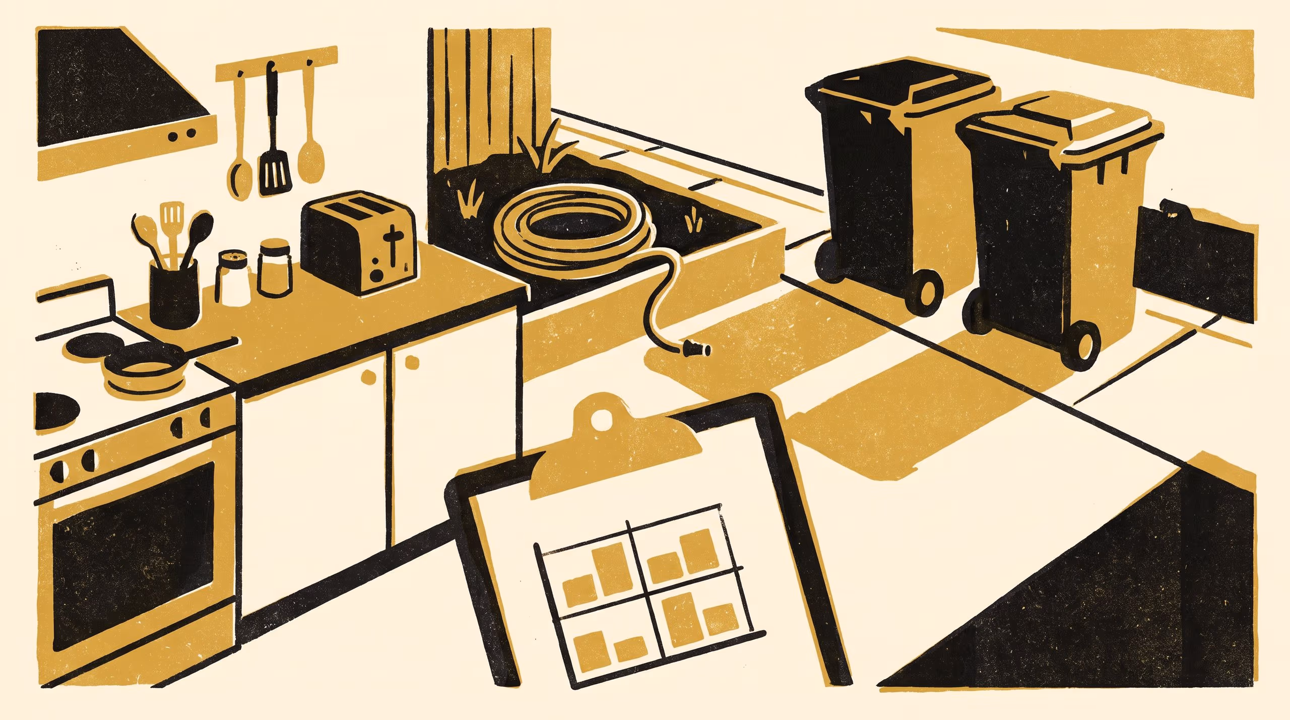 Illustration for What Is Already Watching Your Home?: The instruments now watching your kitchen, your yard, and bin night.