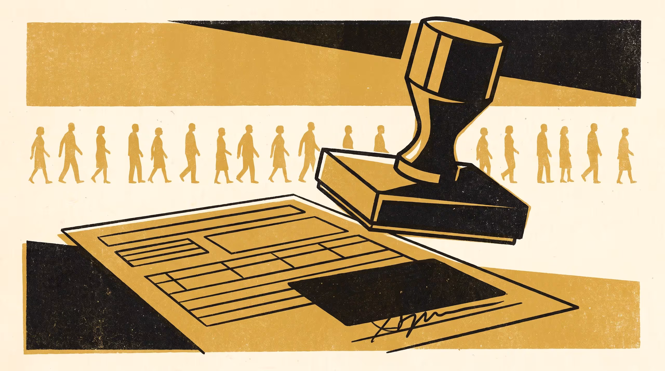 Illustration for Official, Not Deciding: The sign-off that follows a decision, not the one that makes it.