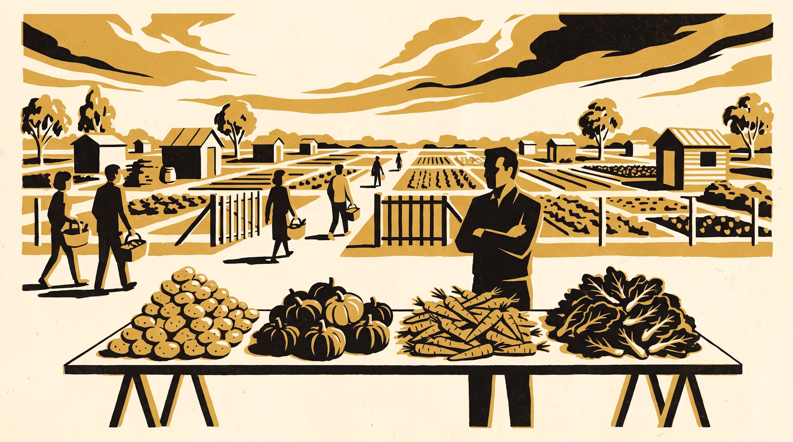 Illustration for Every Surplus Vegetable Is One of Four Kinds: What the allotment swap table taught the University about its collection rounds