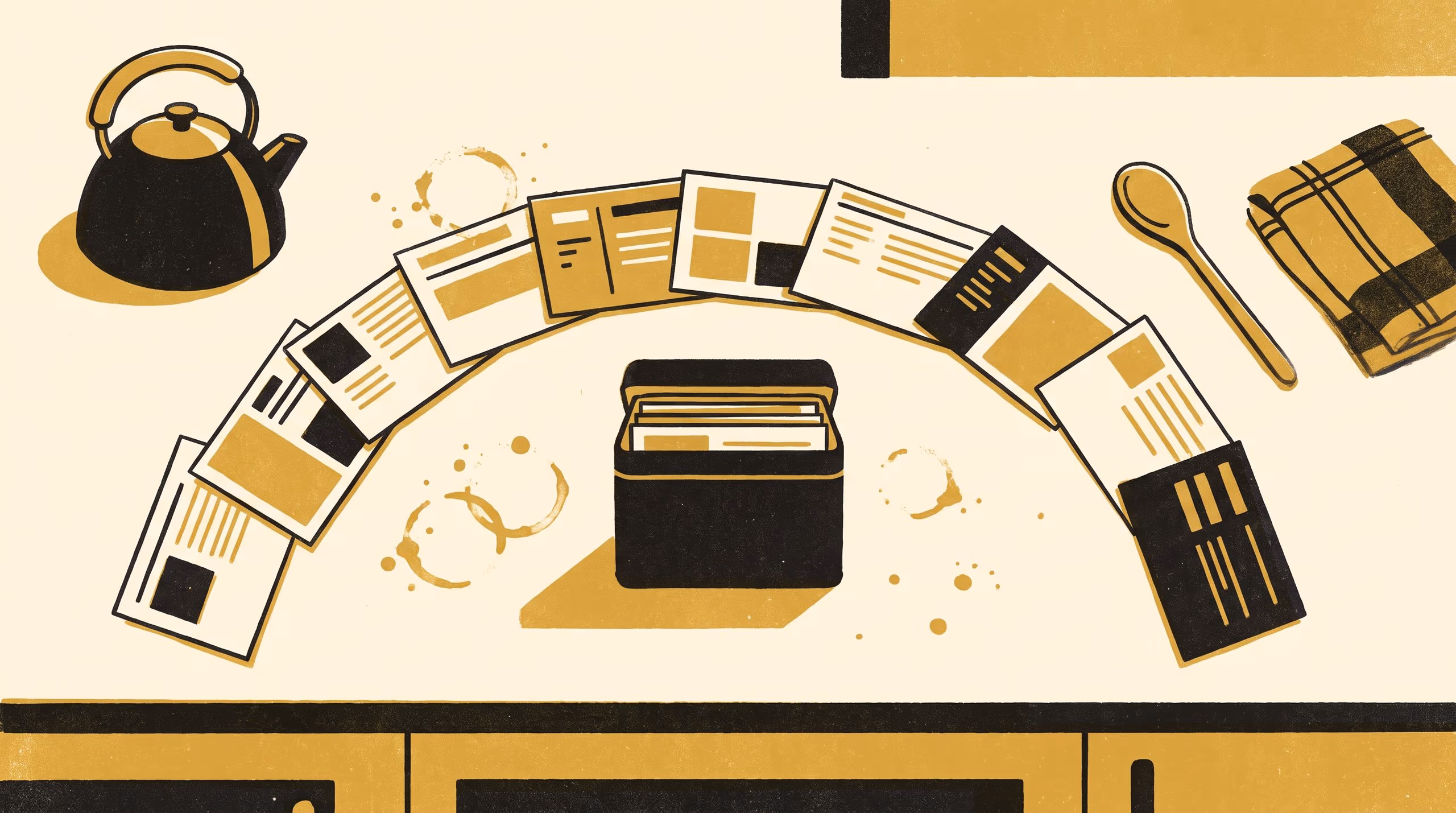 Illustration for The Recipe Tin as Ballot Box: A teaching case in one household kitchen
