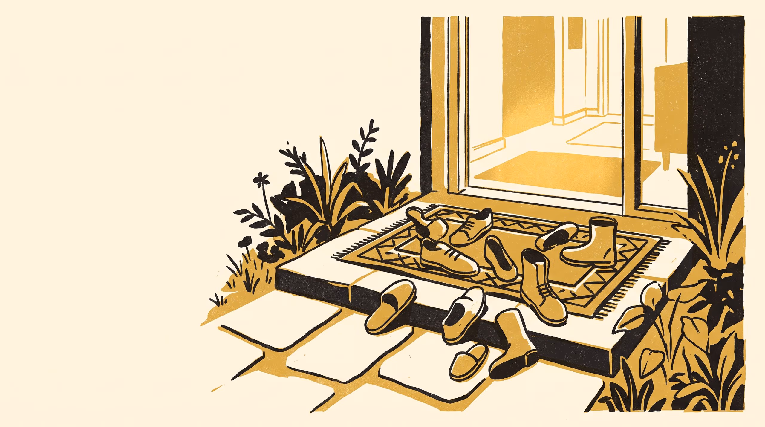 Illustration for ‘Don’t Worry About Your Shoes’: Householder Accounts of the Doormat, and a University That Keeps a Threshold