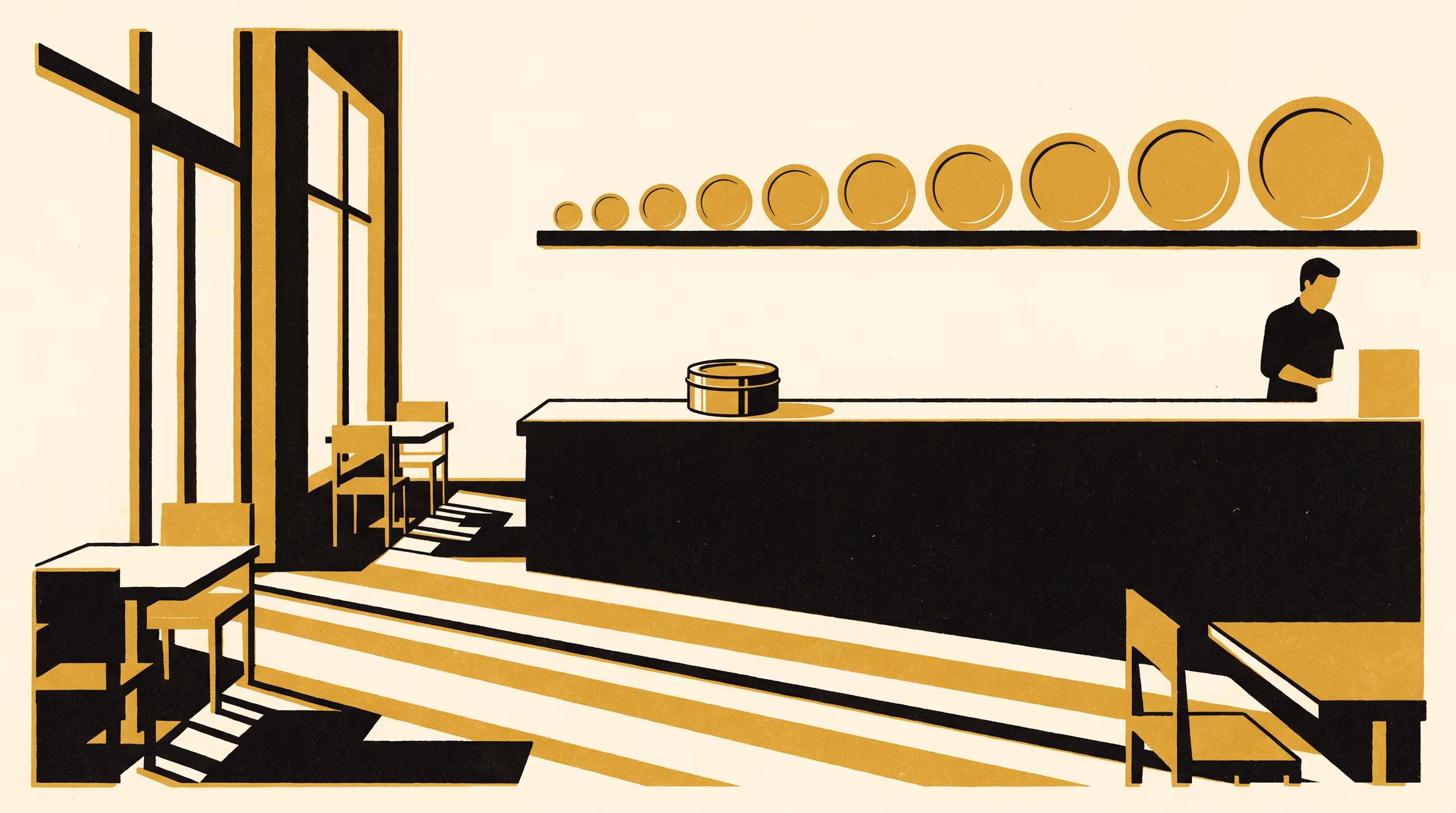 Illustration for The Cluster Did Not Appear at the Petty-Cash Tin: A Supermarket's Contactless-Ceiling Finding Carried to a Café's Receipt-Free Line, and a Ladder of Nine Lid Stickers
