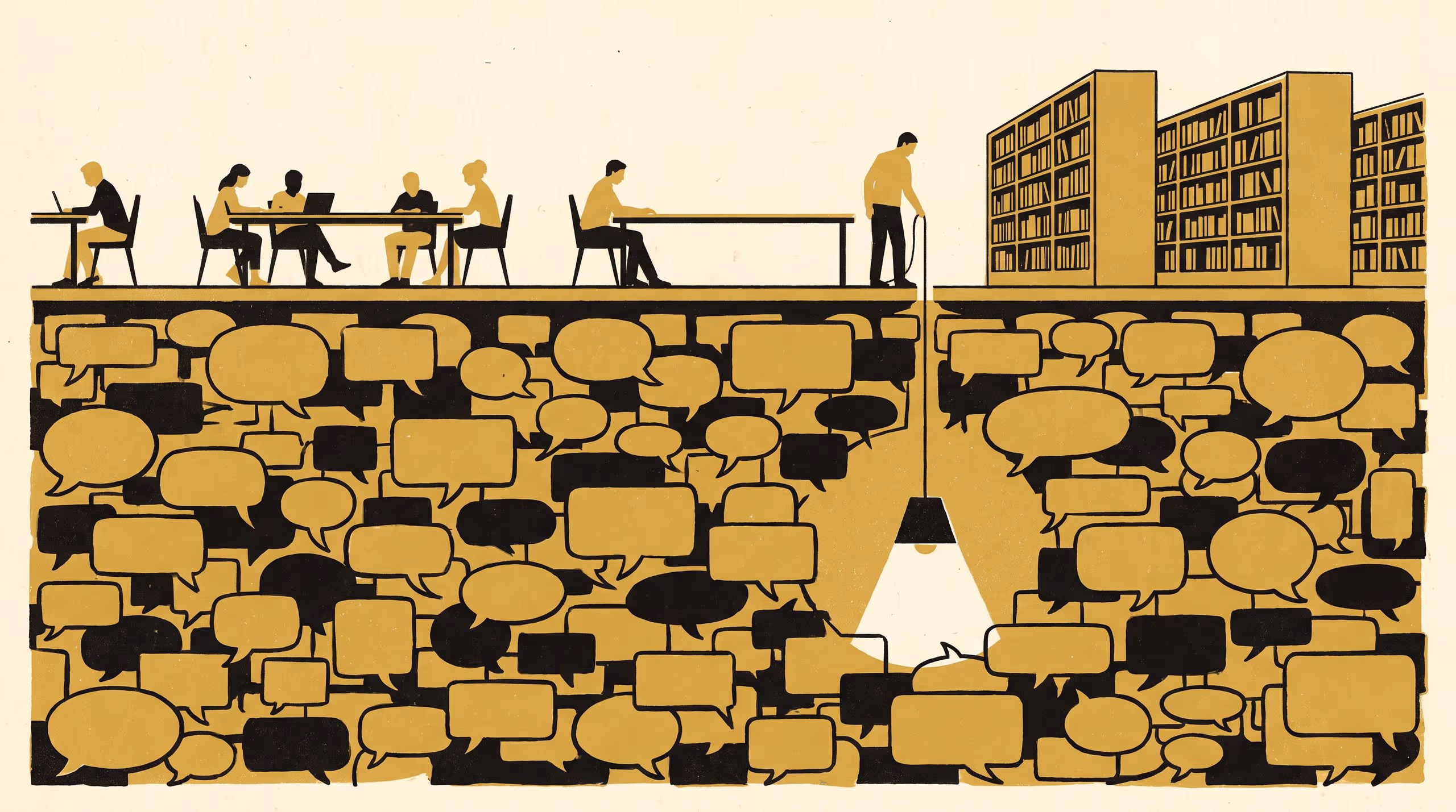 Illustration for We Read the Comments: An invitation to study hostile language with people who read slowly