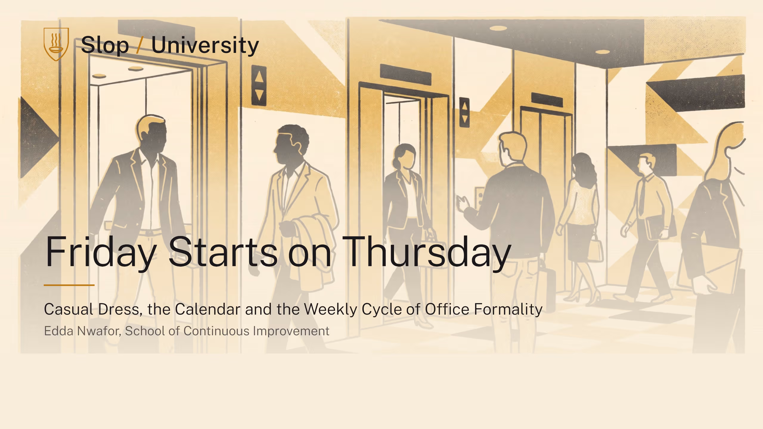Illustration for Friday Starts on Thursday, Explained: Edda Nwafor on what office workers dress for, and how the casual end of the week reached Thursday