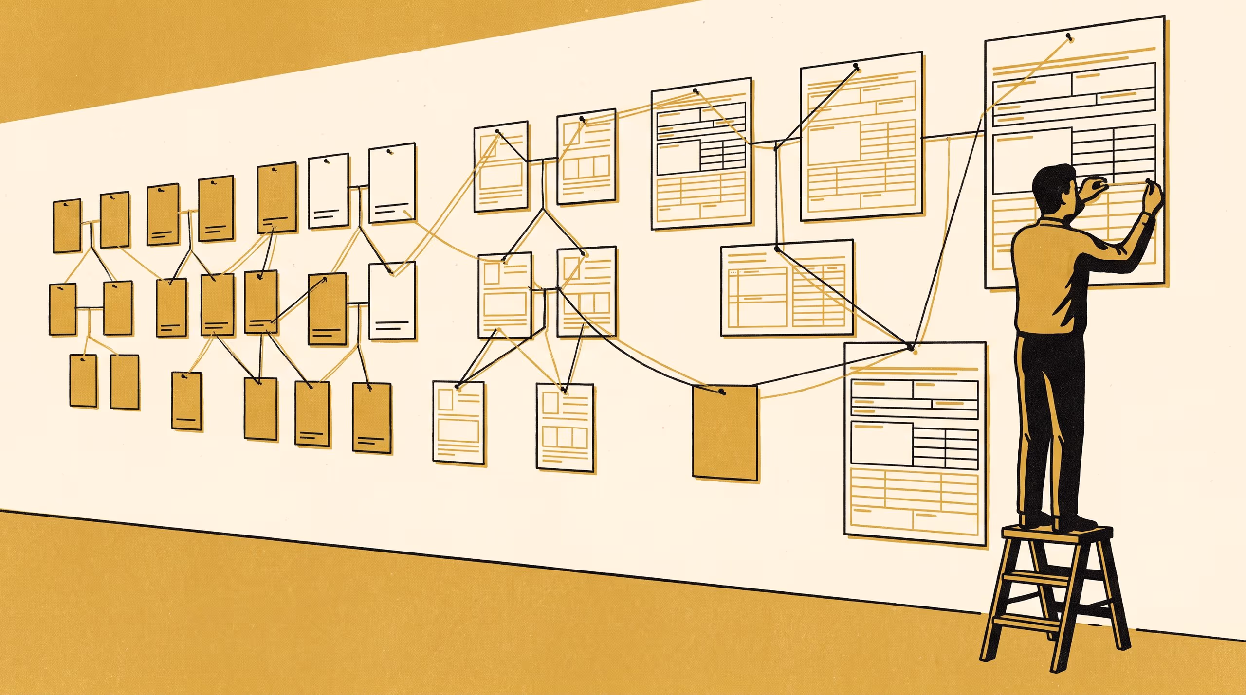 Illustration for Copies of Copies: an impact report on the descent of forms, from the first issue nobody can find to the last one somebody agreed to retire