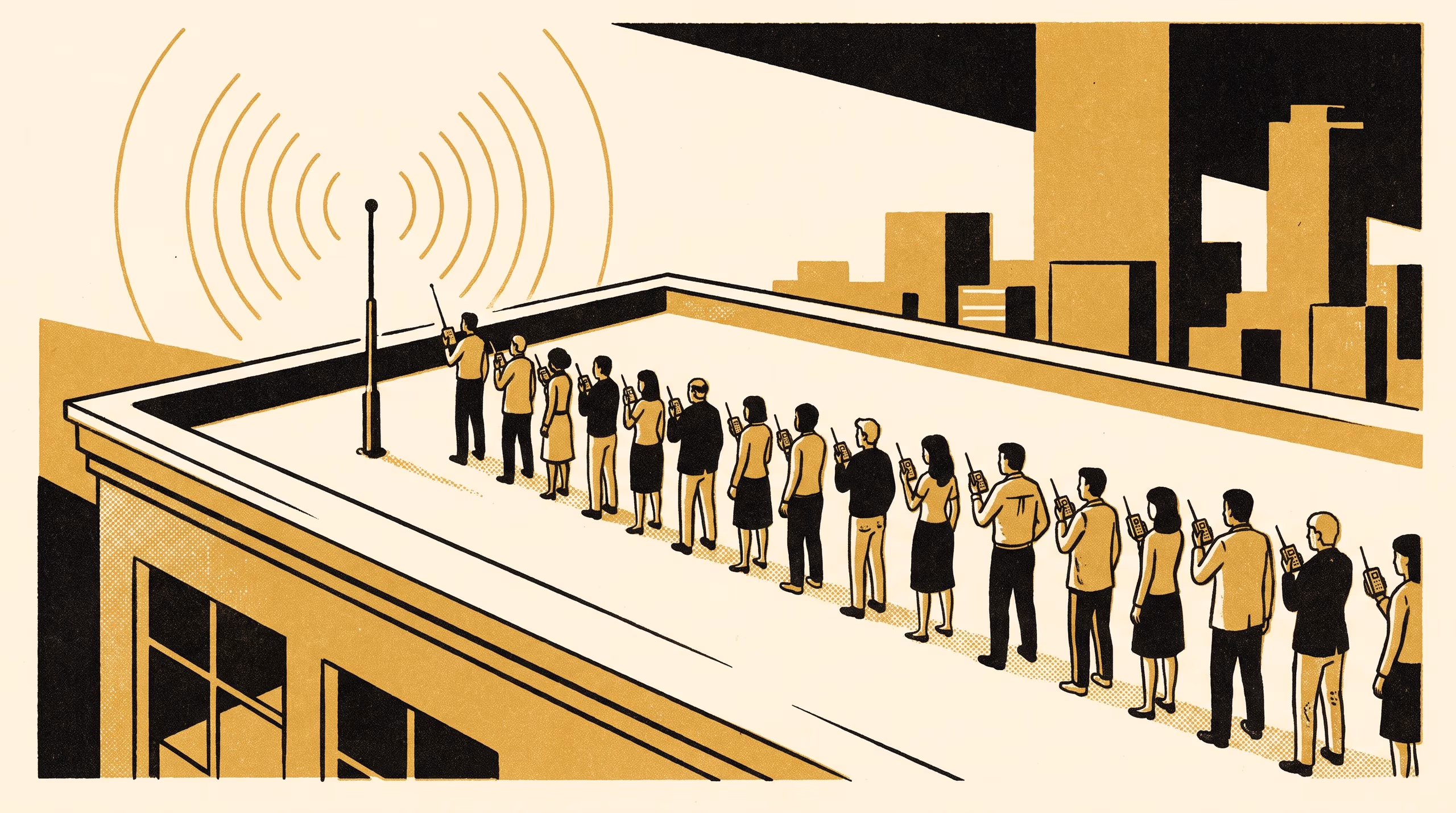 Illustration for Listen Before You Talk: Five years on a shared channel, and what the School learned from waiting its turn