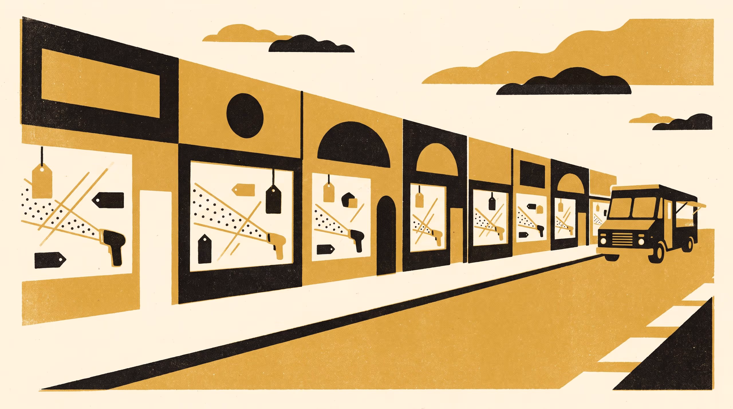 Illustration for Shelf and Scanner Rarely Agree on the Same Number Twice: Although price-integrity complaints fell, the School's Retail Fidelity Quadrant kept four named postures of shelf-to-scanner divergence under continuous review across the supermarket, the strip-mall trader and the food truck