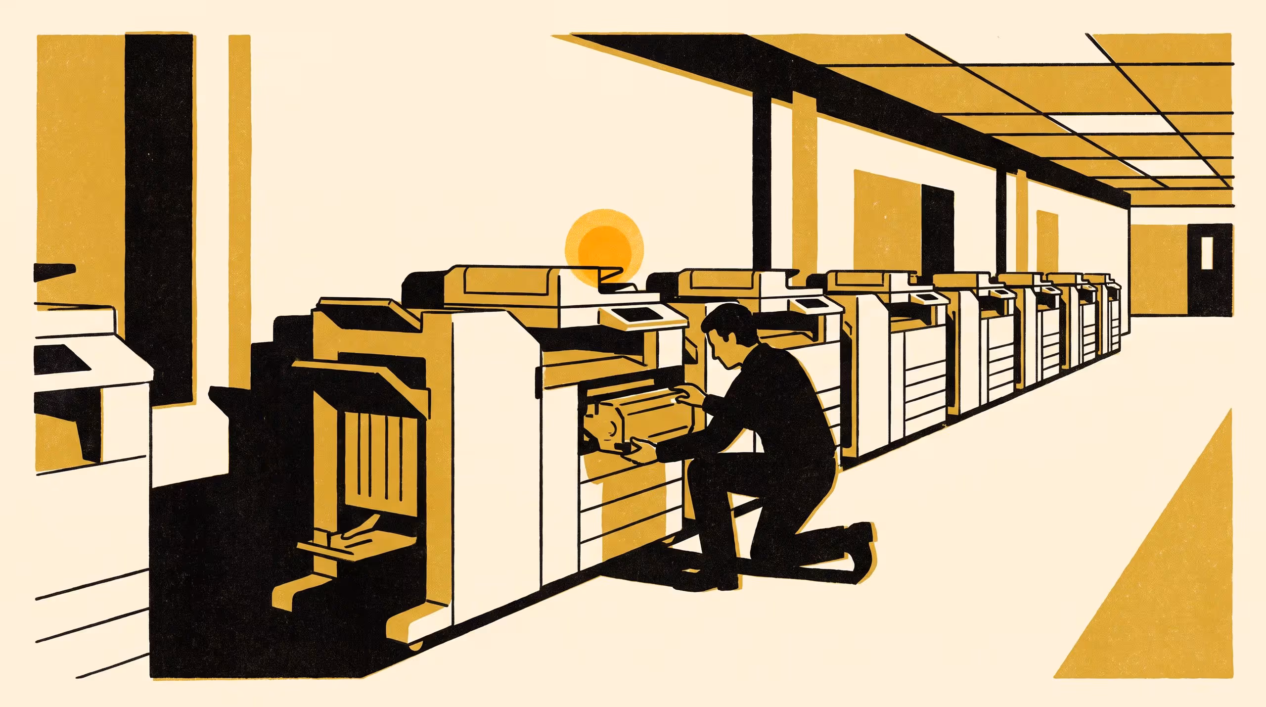 Illustration for Ten Percent, Then Nothing: Five Years of the School of Continuous Improvement's Work on the Toner Gauge Nobody Recalibrates Until the Job Fails