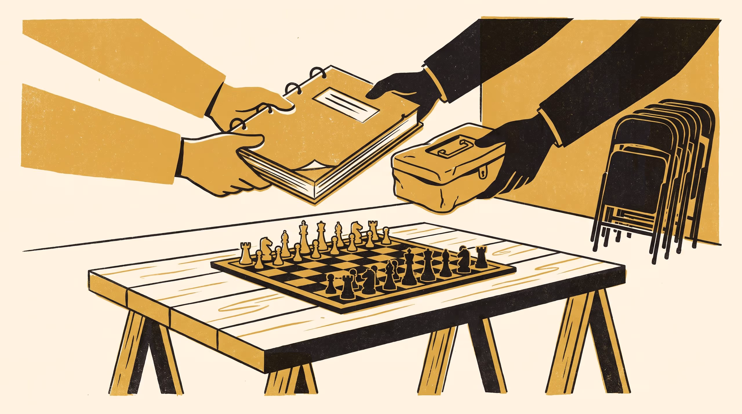 Illustration for Measuring Committee Continuity: A Five-Level Maturity Model for Suburban Chess Clubs, With Grant Eligibility Gated to the Level Attained
