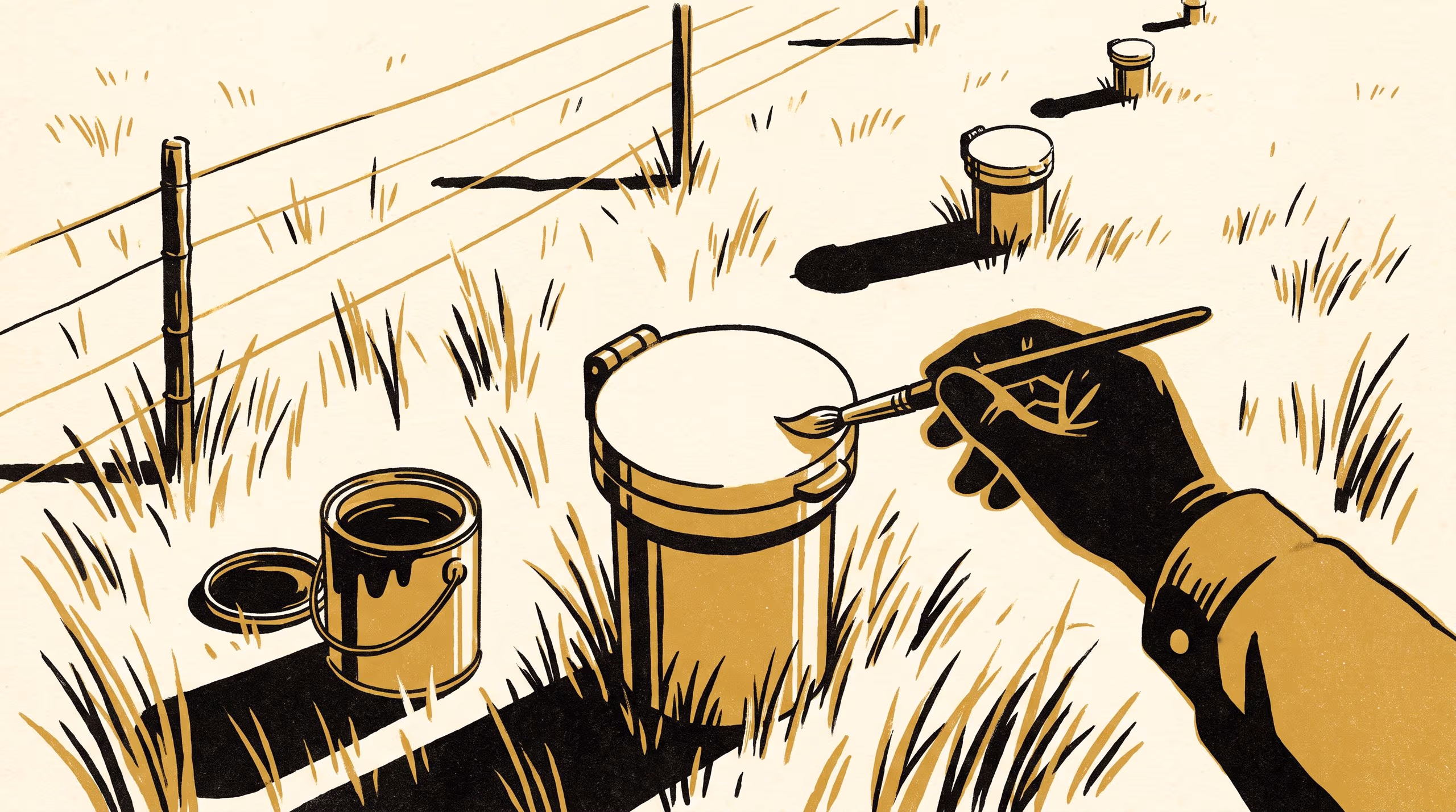 Illustration for The Hand on the Cap: Vernacular Lettering on the Groundwater Monitoring Bores of One District