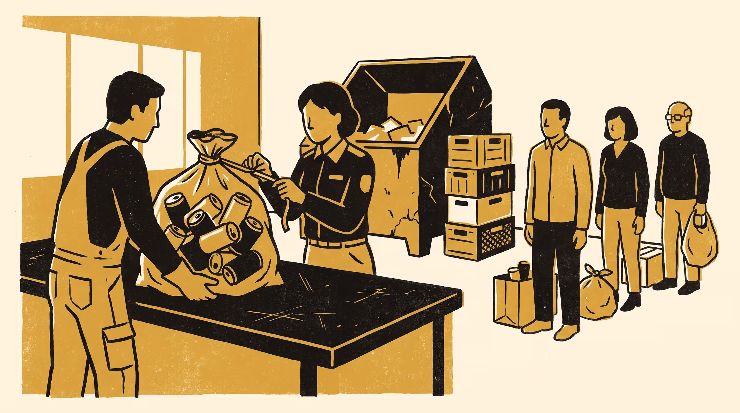 Illustration for Towards a Discrete-Event Model of Container-Refund Depot Throughput: Bag Opening as the Binding Constraint Across Eleven Privately Operated Sites