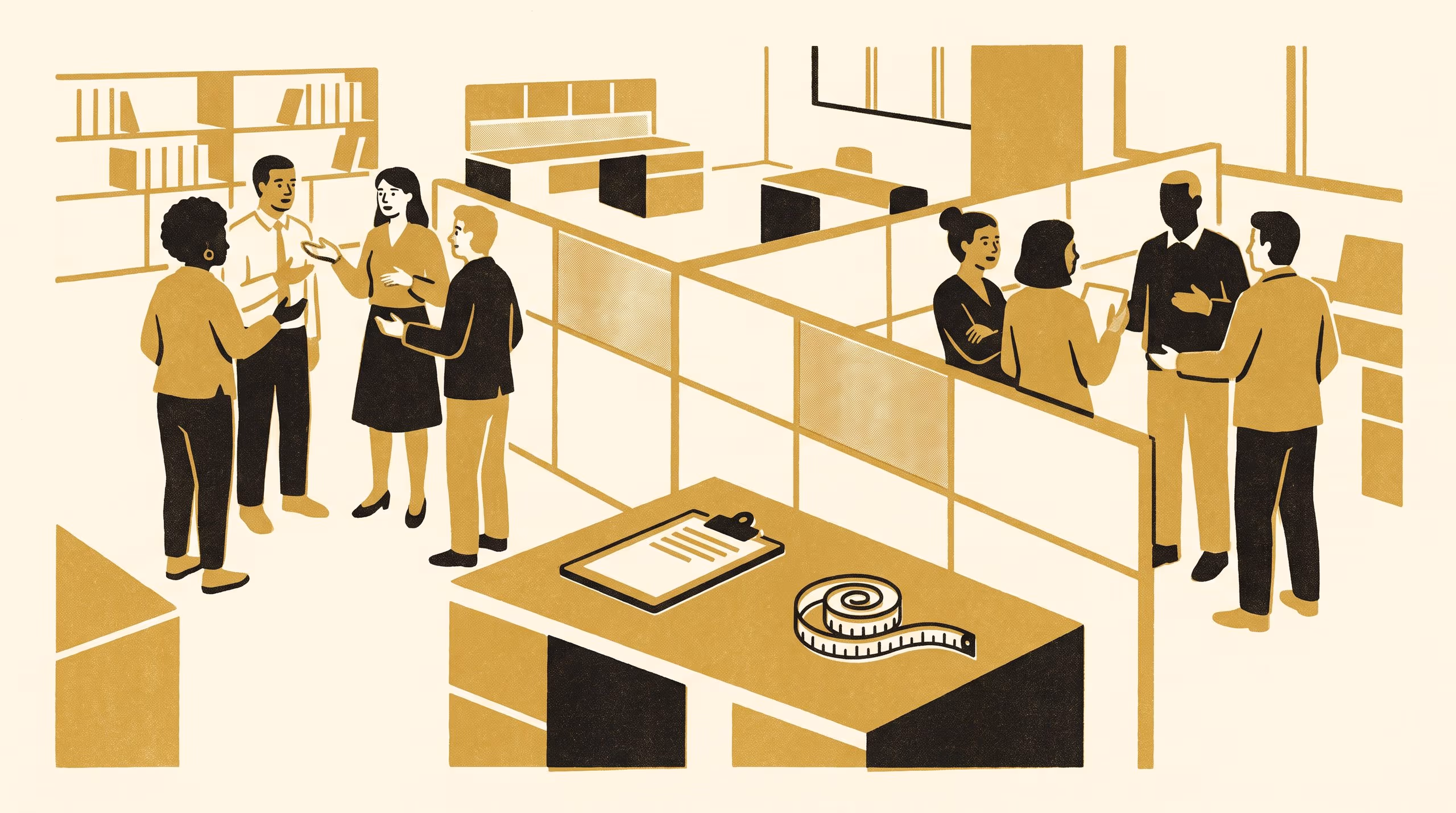 Illustration for A Case of Discontinuity: Fire-Egress Partitions and the Open-Plan Stand-Up