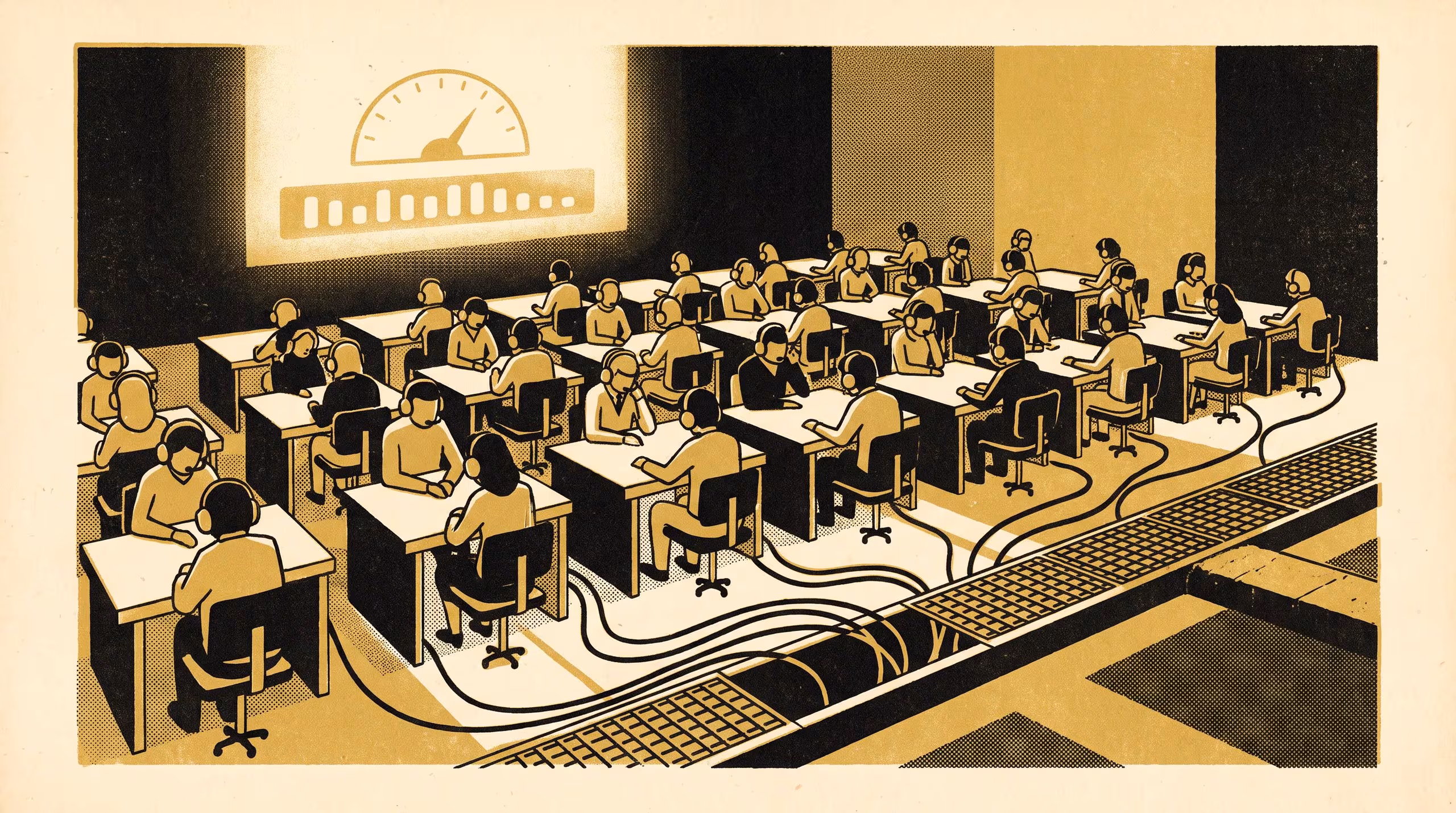 Illustration for The Cursor Kept the Minutes: A Four-Stage Maturity Model for Call-Centre Activity Trackers, Tested Against Escalation, Complaints, and Internal Recognition Across Forty Floors