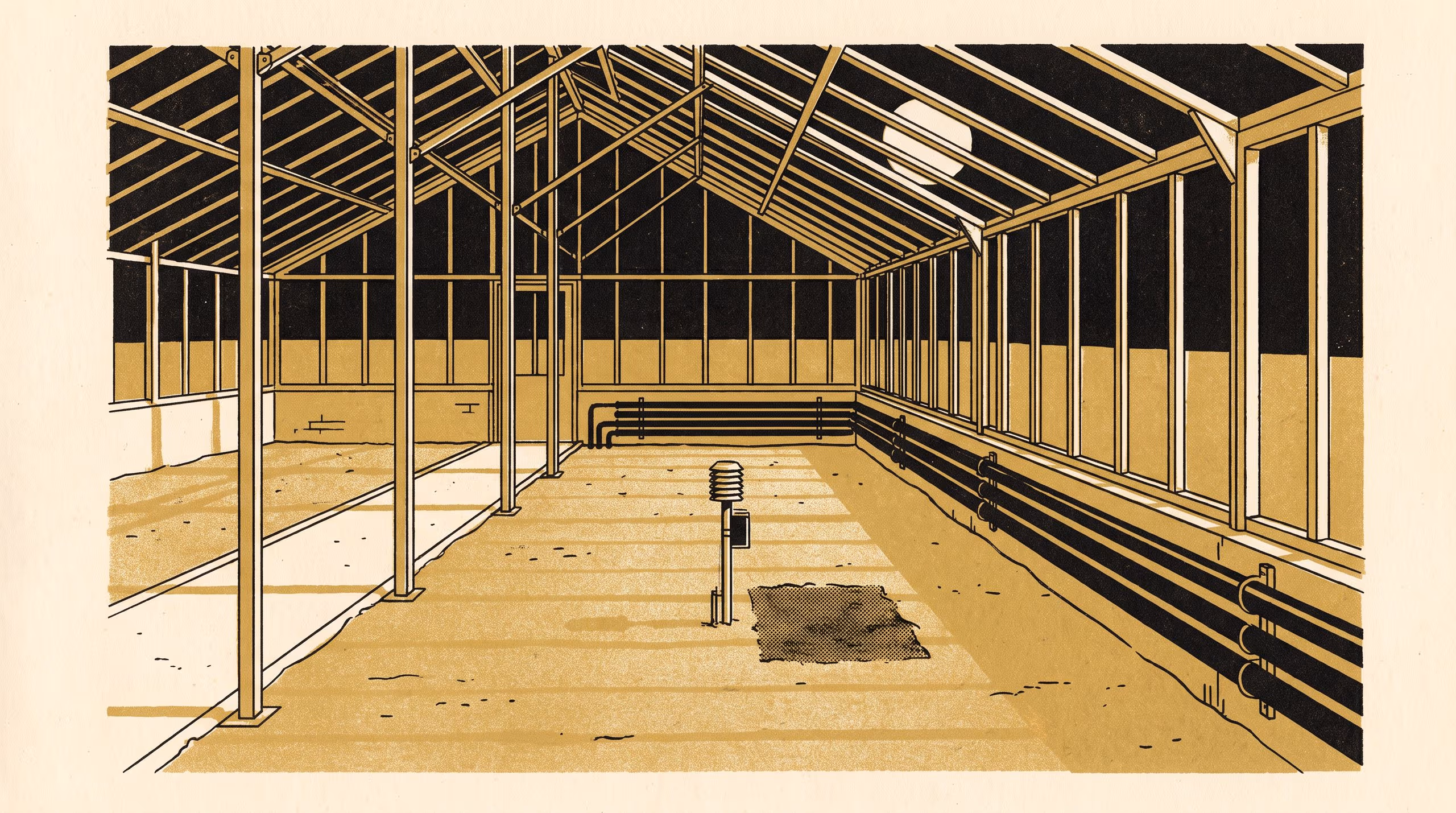 Illustration for The Unplanted Compartment: Night Heat Loss through Cladding, Leakage and Floor in a Glasshouse Held at Setpoint without a Crop