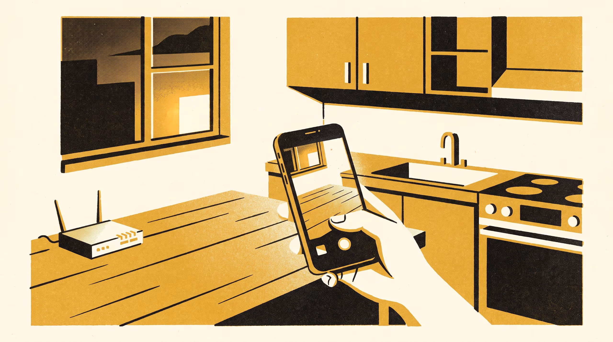 Illustration for Photographed, Not Done: Design and a Ten-Week, 41-Household Deployment of Latch, a Chore-Gated Wi-Fi Captive Portal