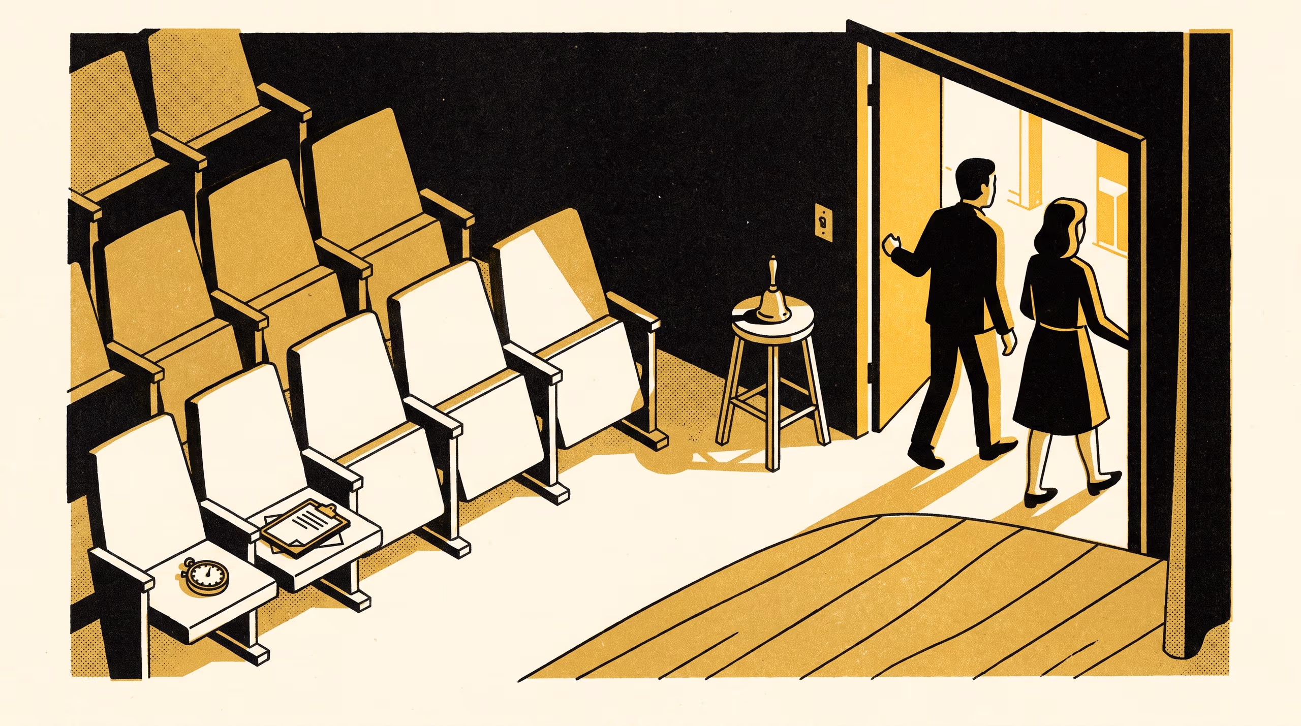 Illustration for Does a Shorter Interval Hold the Second Half?: A Pre-Registered Stepped-Wedge Trial of Interval Duration at Eleven Community Theatre Venues