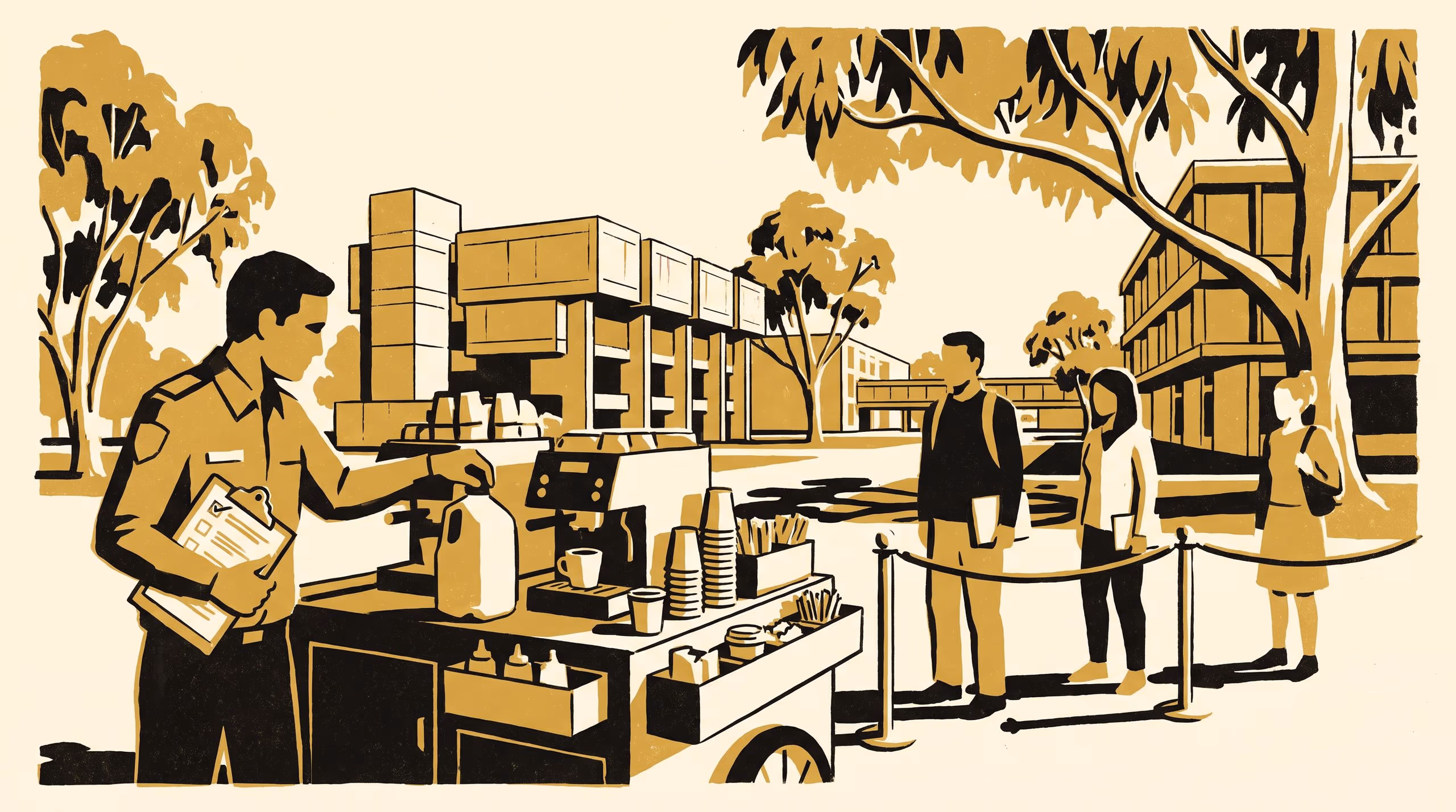 Illustration for Auditing the Queue: How a 5S Programme Re-Made Coffee-Cart Labour