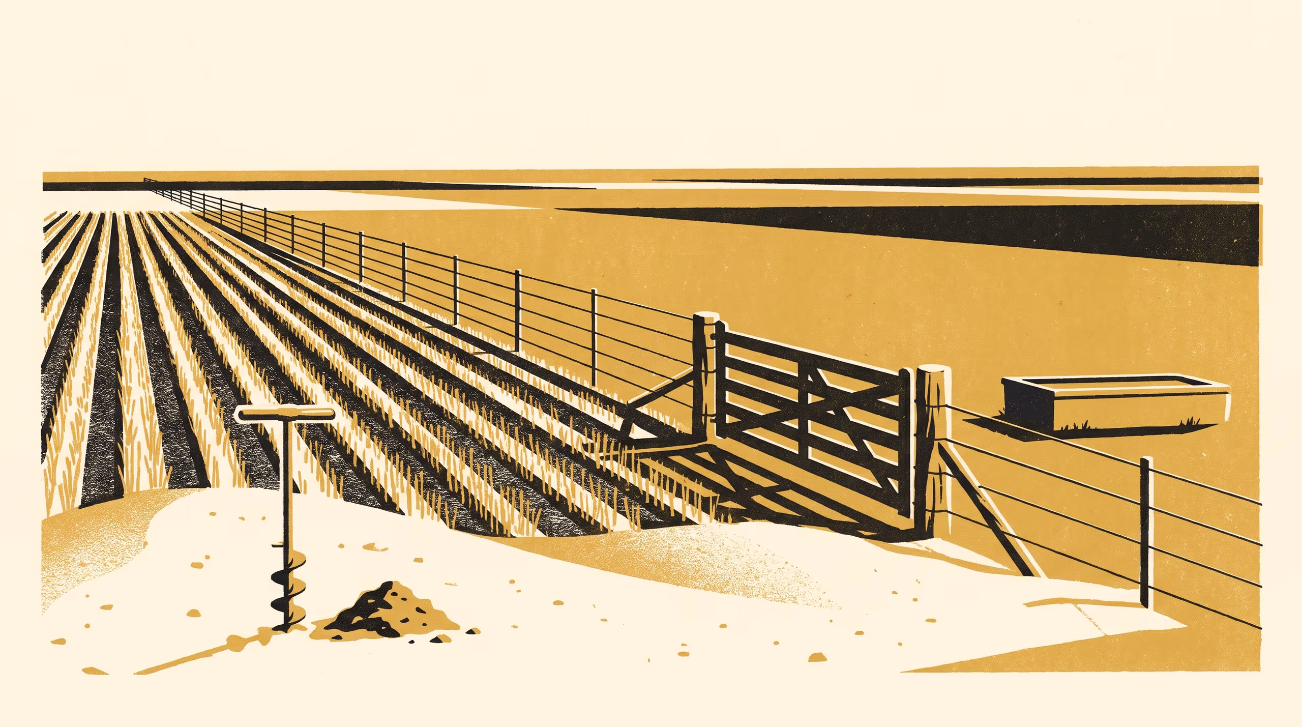 Illustration for A Straight Fence Through a Gradual Soil: A Partial Budget for Subdividing One Paddock Along a Mapped Soil Boundary