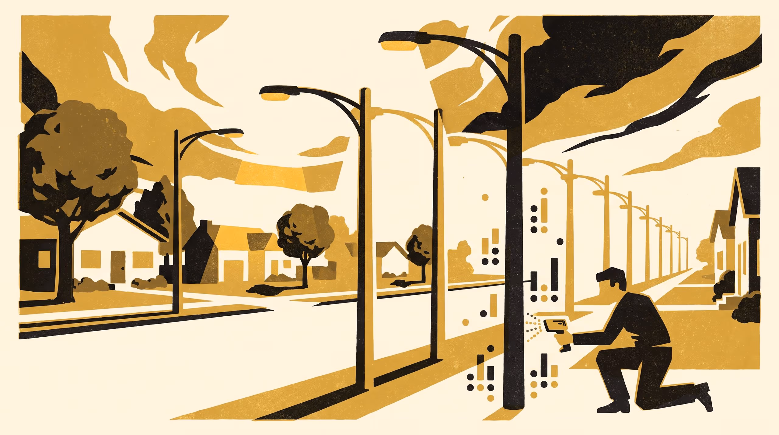 Illustration for Reported Once, Scored Forever: A Crime- and Traffic-Weighted Priority Engine for Municipal Streetlight-Outage Dispatch