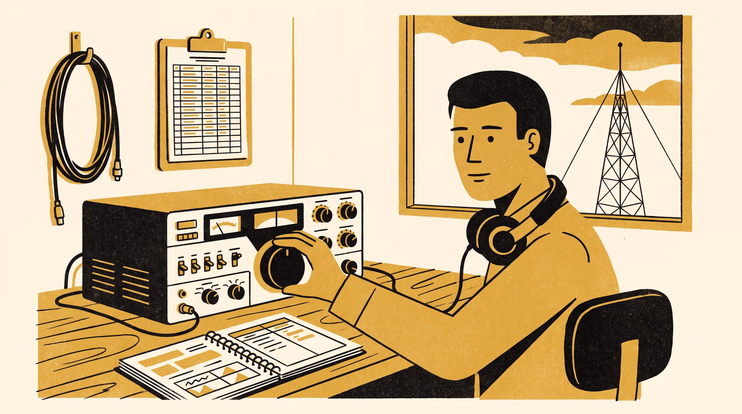 Illustration for Does Passing a Radio Club's Arbitrary Cutoff Actually Predict More Time on Air?: A Regression-Discontinuity Design Around a Suburban Radio Club's In-House Assessment Cutoff