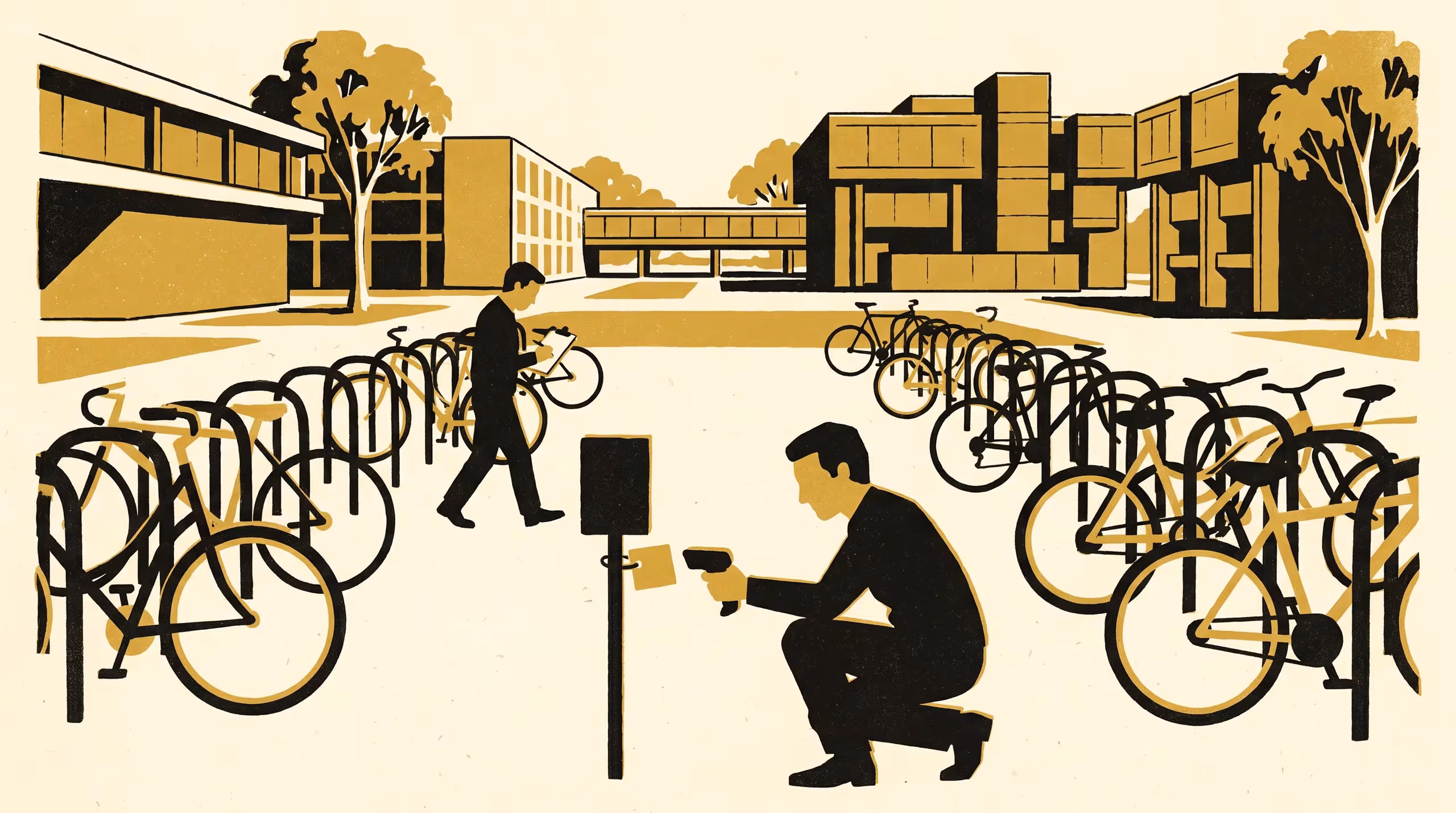 Illustration for Checked Once, Cited Often: RackWatch, a Bike-Rack Occupancy Dashboard, and a Term of the Committee Decisions That Kept Citing It