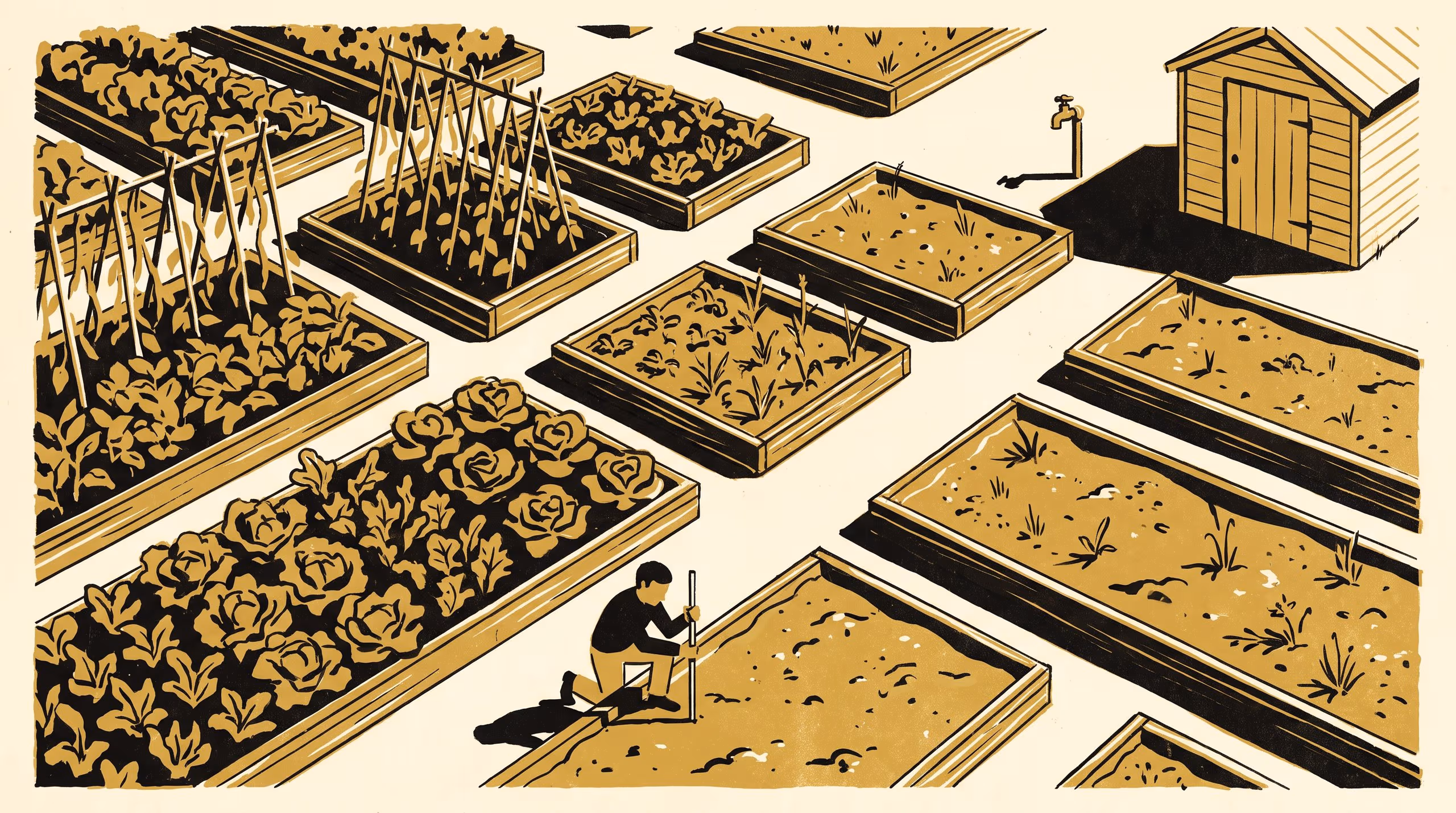 Illustration for Persistence Above the Slab: Colonisation and Abandonment of Beds in a Renewal-Program Community Garden
