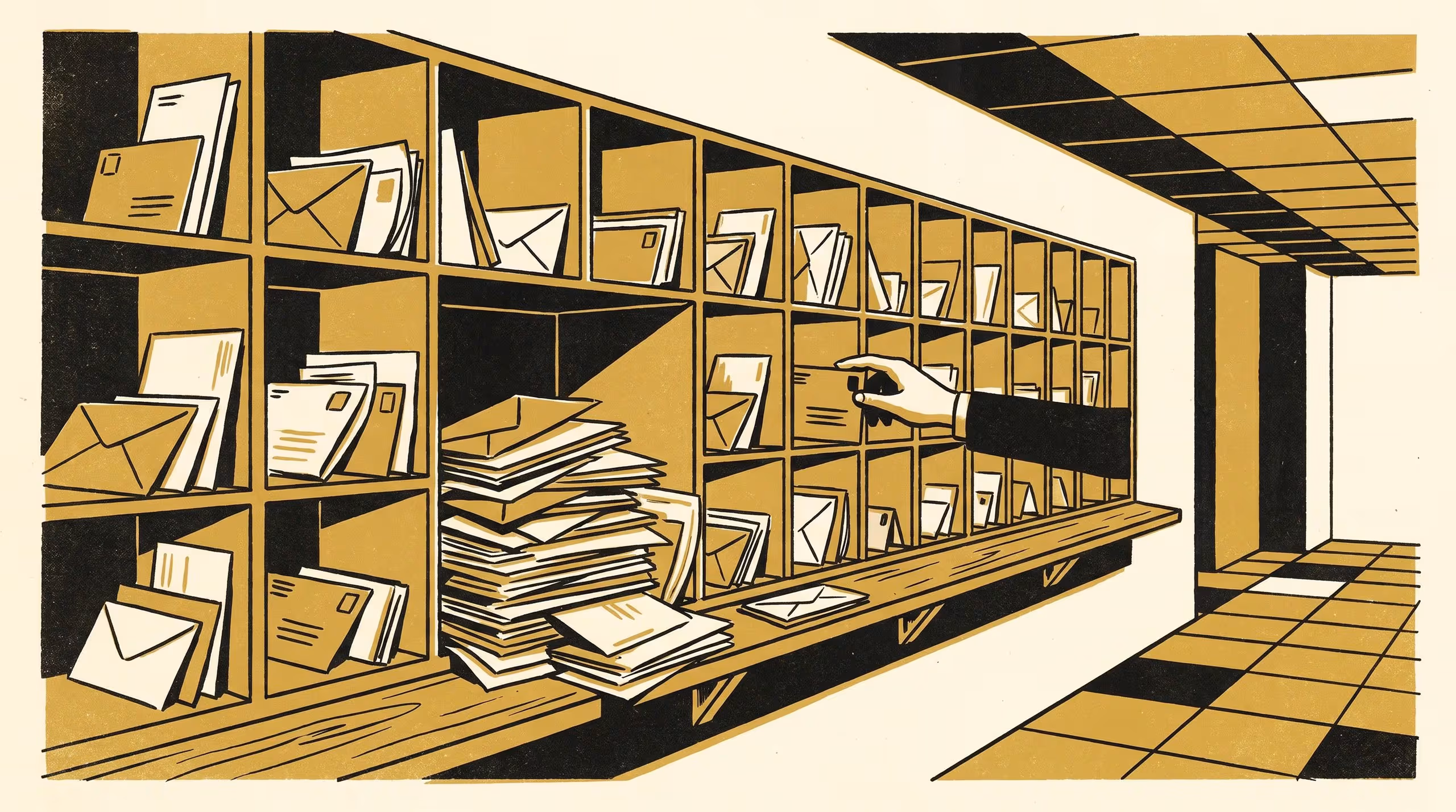 Illustration for A Typology of Pigeonhole Clearance: What Two Weeks of Unannounced Audit Found Behind the Mailroom's Binary "Cleared" Log