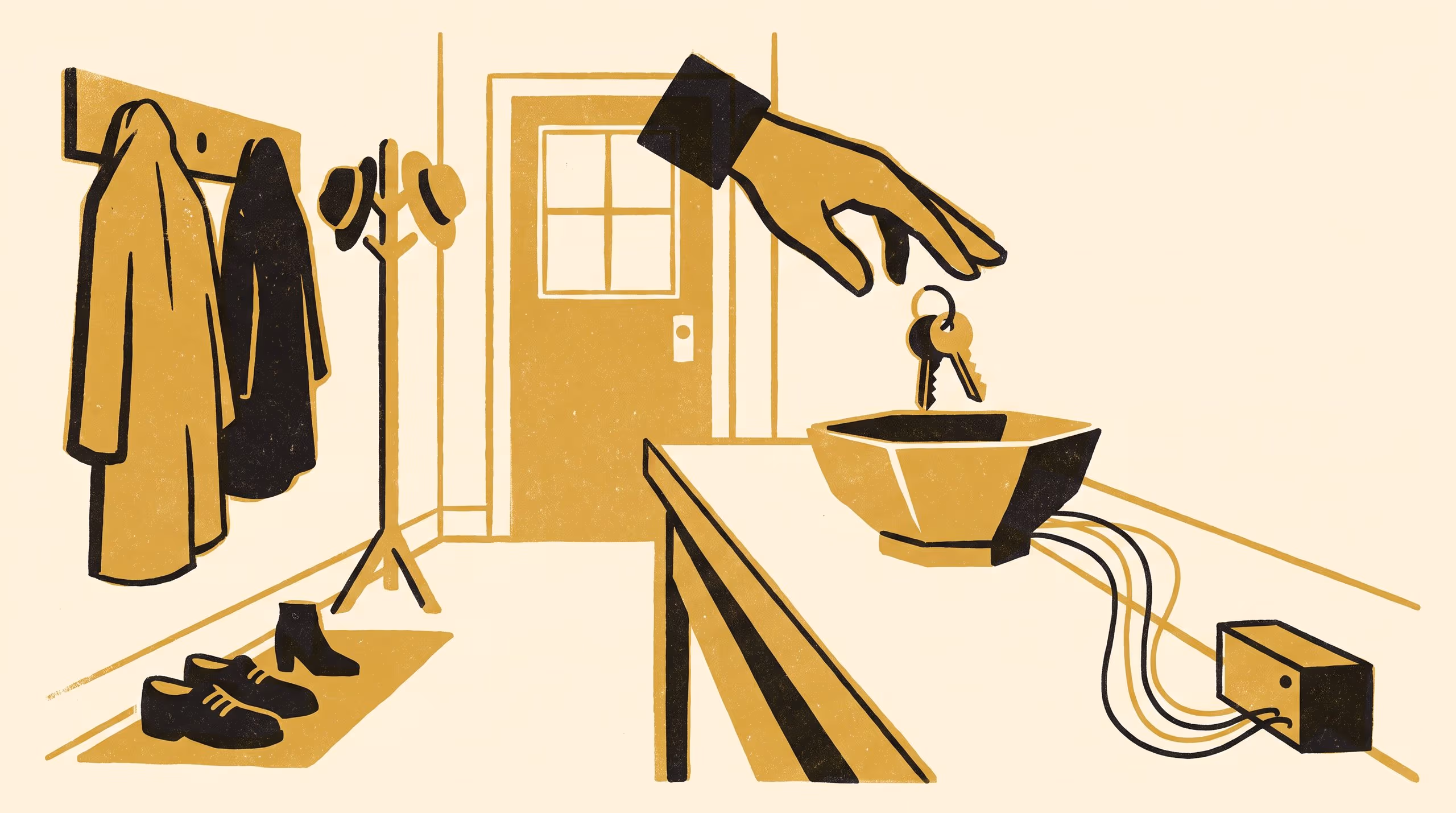Illustration for Weighed In, Not Home: A Load-Cell Presence Register Fitted to a Share House's Entryway Bowl, and the Household Governance Document That Made Its Read Binding