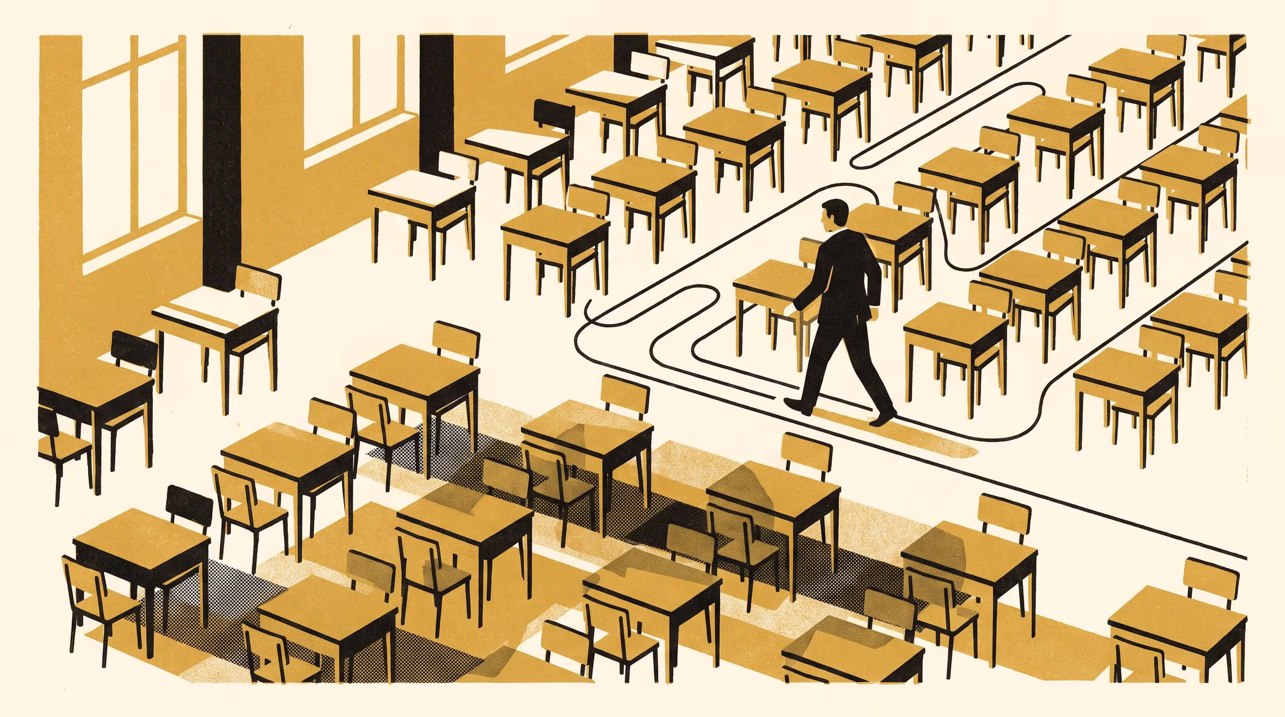 Illustration for The Furniture Moves, the Flags Don't: A Pre-Registered Null Result on Whether Heatmap-Driven Invigilator Reseating Changes Where Integrity Flags Are Raised Next