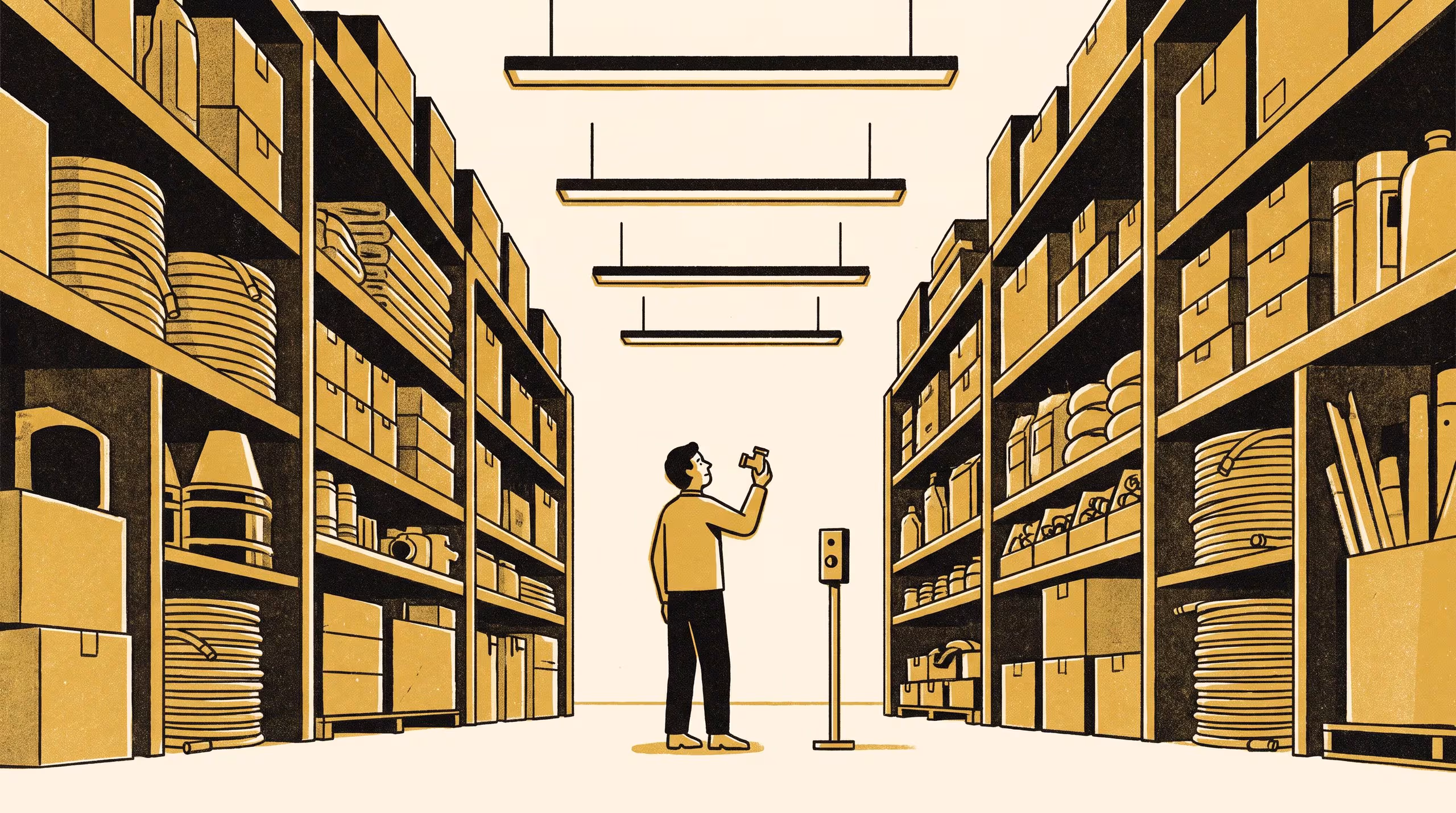 Illustration for Six Minutes, Unless You Press: A Matched Mystery-Shopper Audit of 1,164 In-Aisle Assistance Requests at 19 Hardware Stores, Against a Service-Availability Score Computed From Call-Button Presses Alone