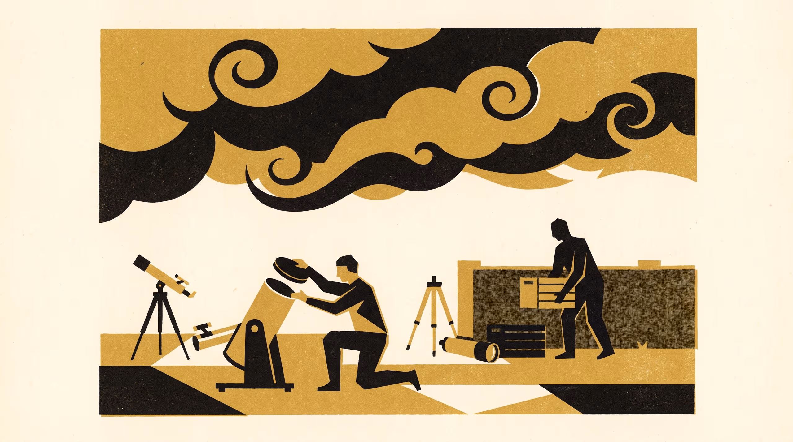 Illustration for Towards a clouds-out register: Although packing the scope is sold as a courtesy, amateur astronomers describe it as the last remaining stop