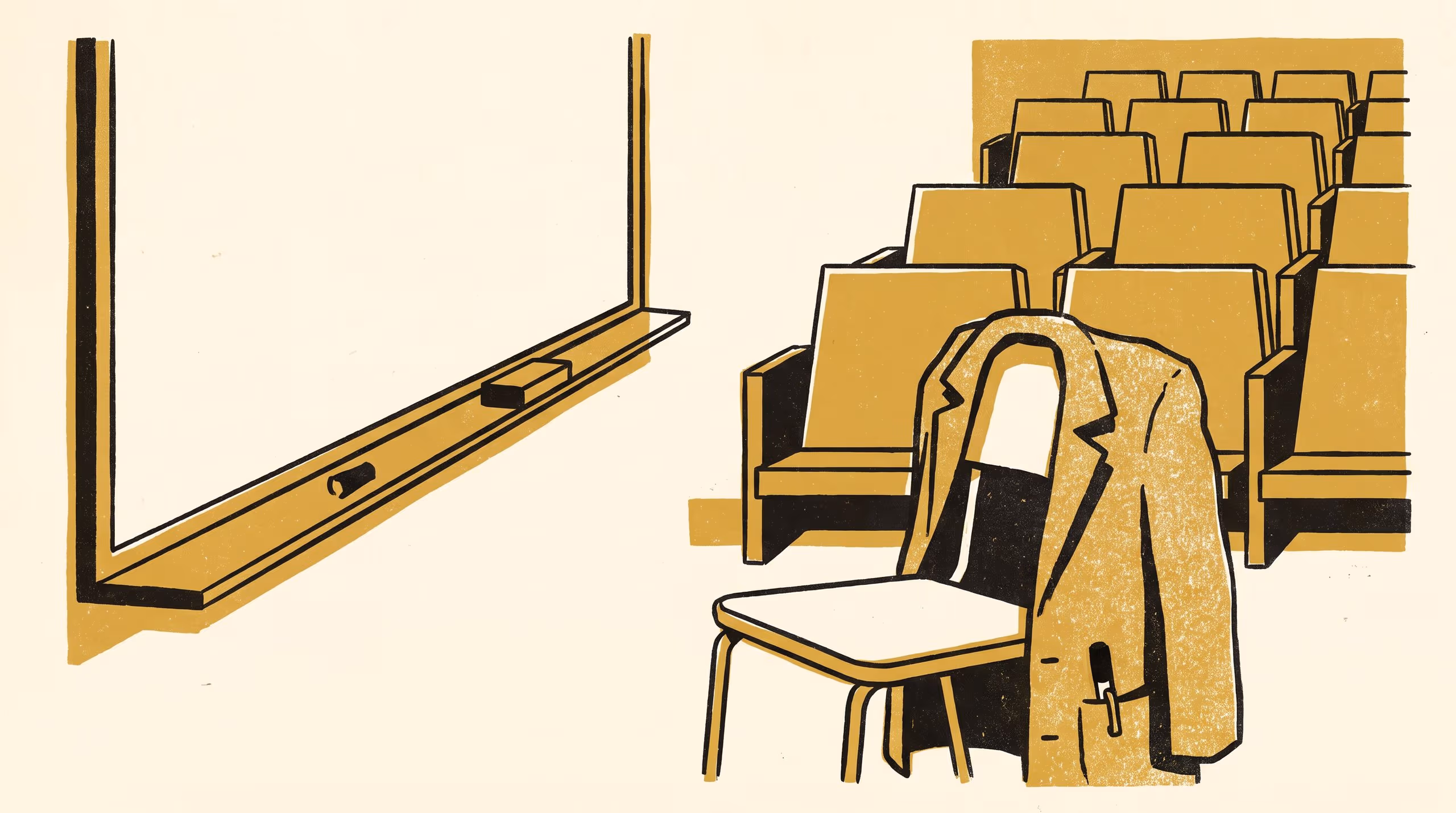 Illustration for Does a Level-4 lecture theatre still have a working marker?