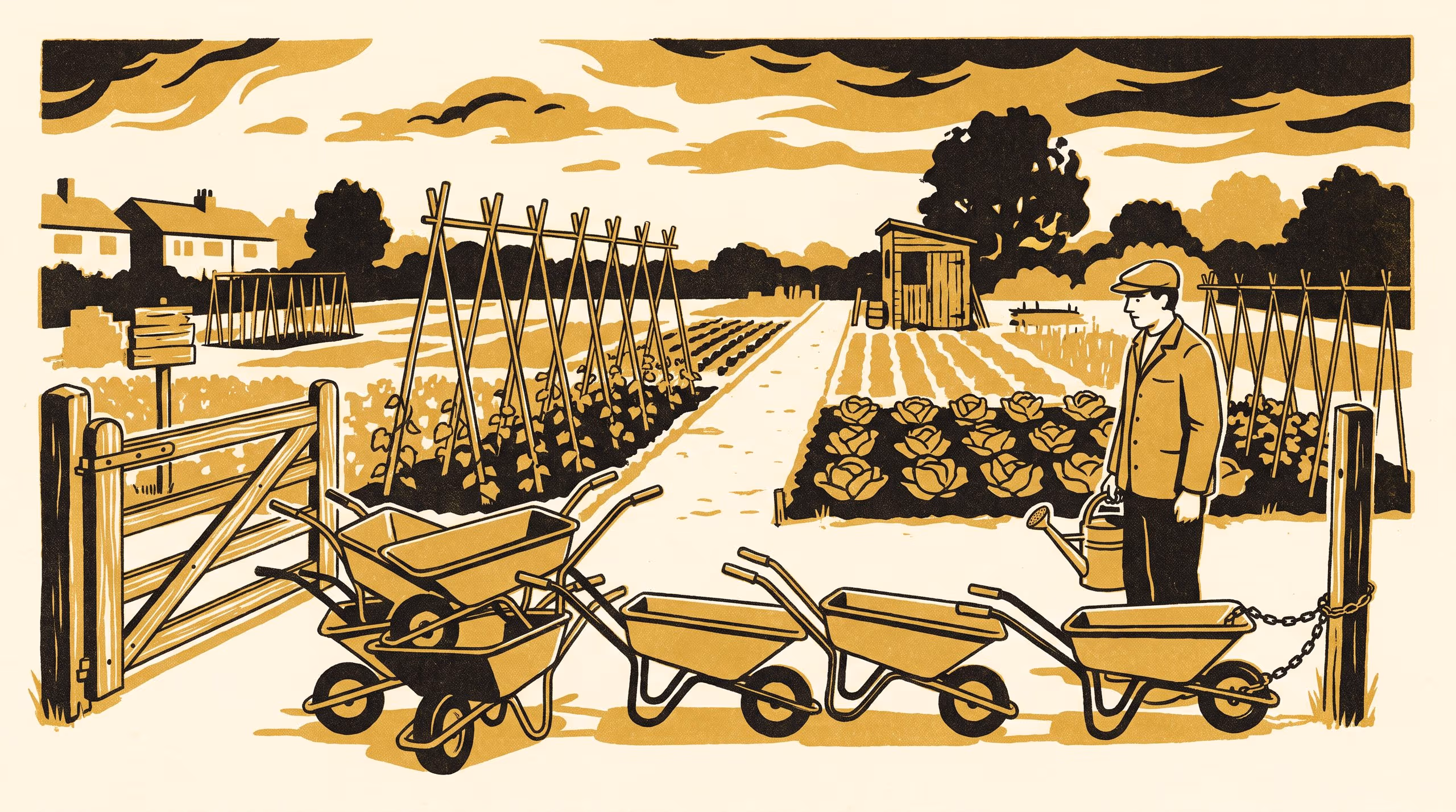 Illustration for Top Marks, One Barrow: A Five-Level Shared-Barrow Maturity Model for Allotment Sites, and the Fleet Allowance Set by Level