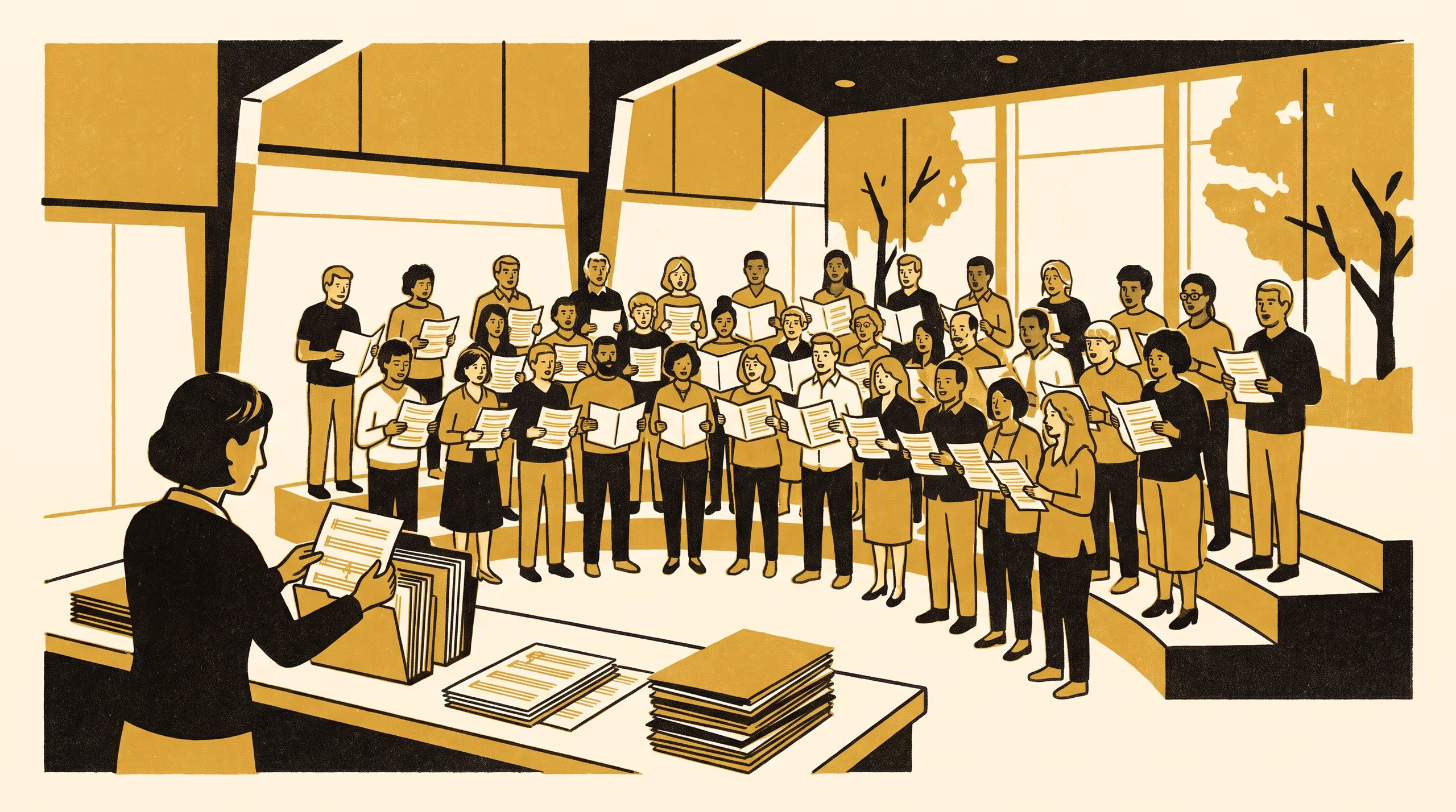 Illustration for Towards a Reason Code for Every Copy: Sheet-Music Compliance in Community Choirs