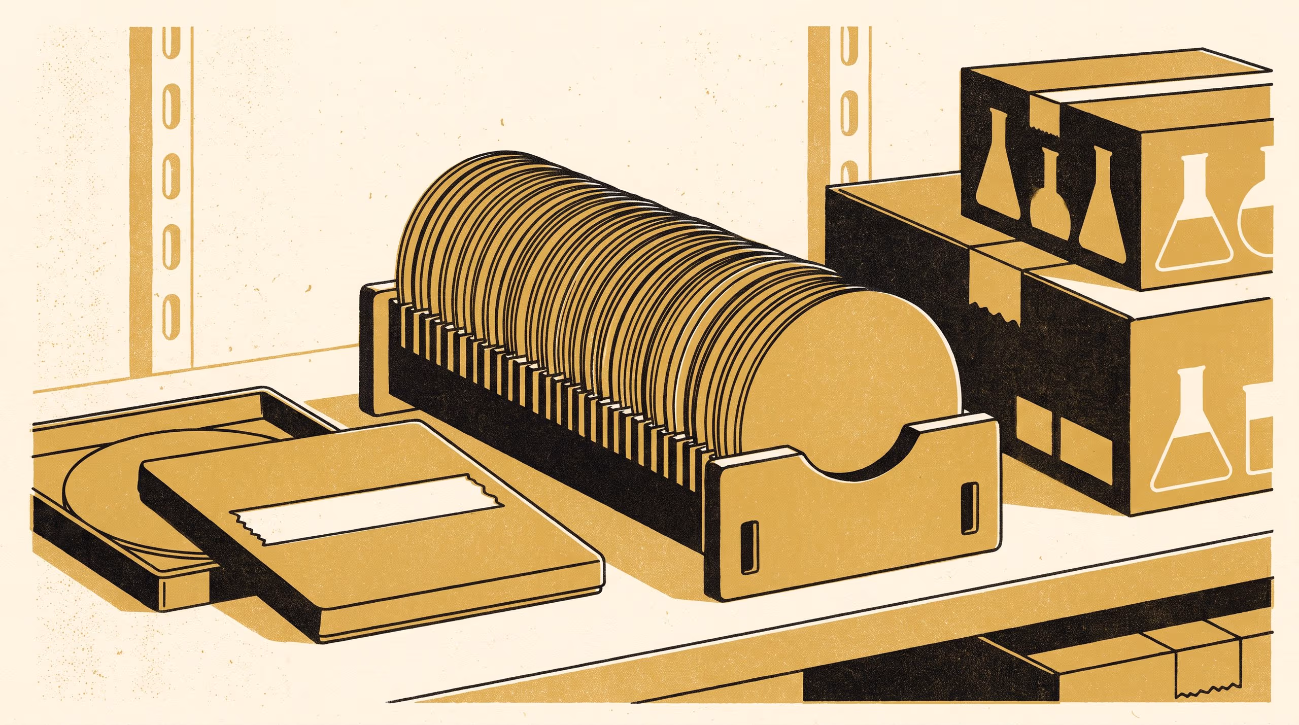 Illustration for Twenty-Five Wafers, No Label: Electrical Identification of an Unlabelled Cassette and a Storage Gradient in Its As-Found Surfaces