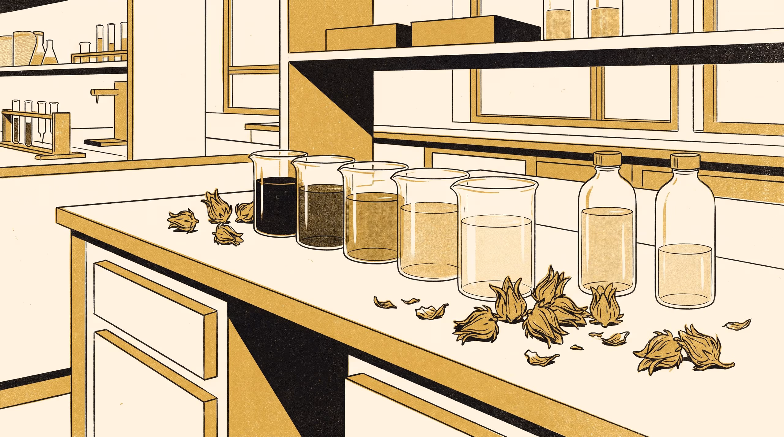 Illustration for The Water Is an Excipient: Anthocyanin Recovery and Colour of Roselle Calyx Infusions Prepared in Twelve Groundwaters