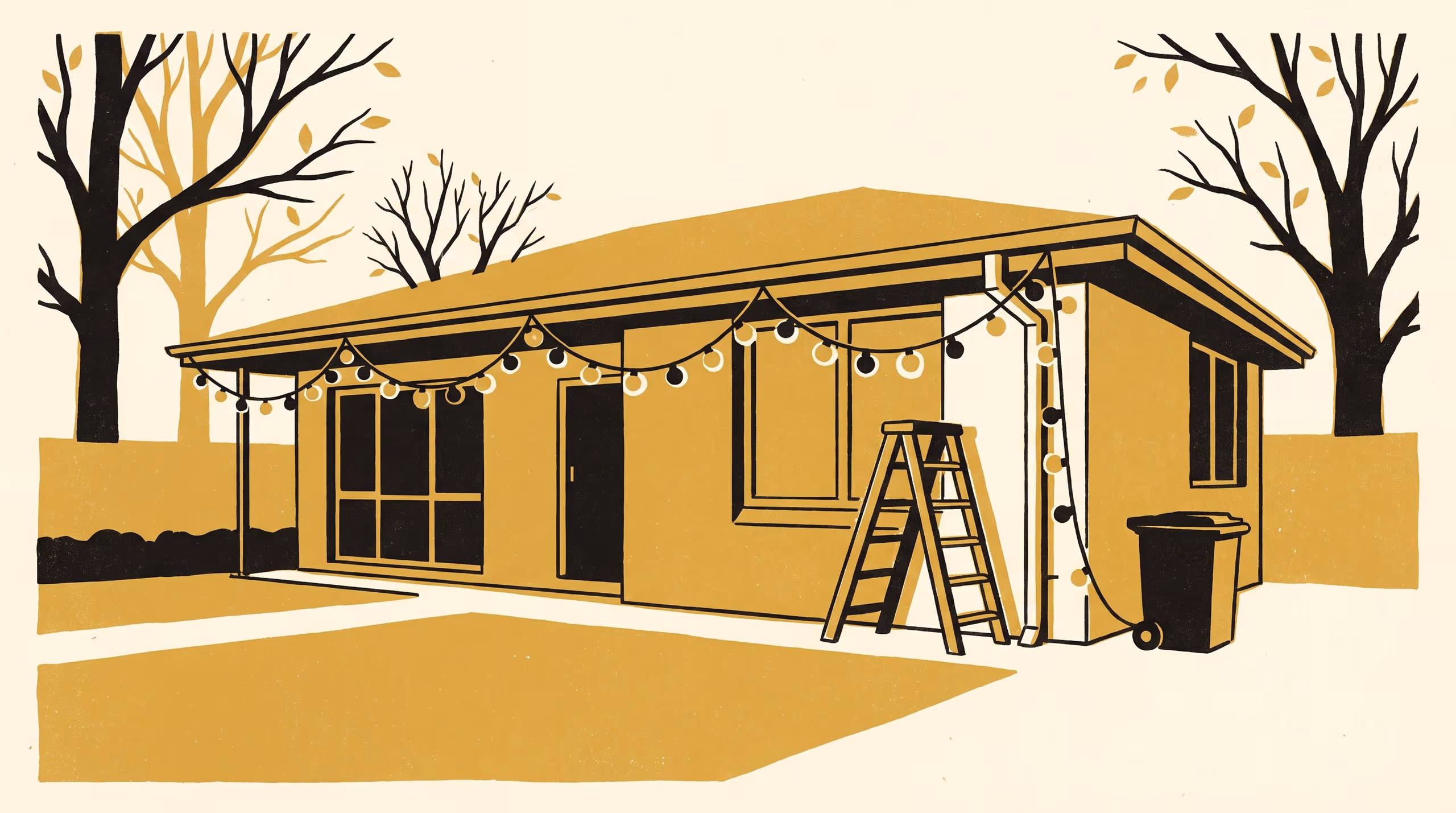 Illustration for Groundwork for a Take-Down Date: A Household Survey of Christmas Lights Left on the Gutter
