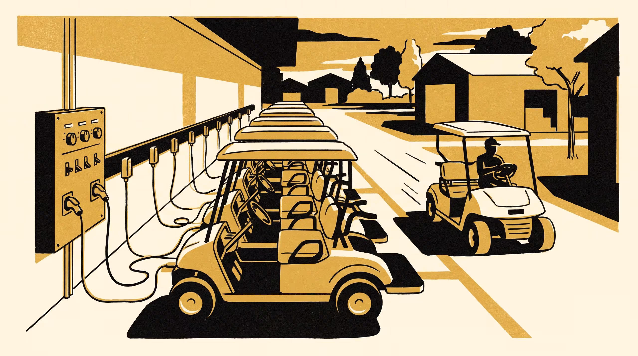 Illustration for Slower to Request, Same to Choose: Evaluating a Golf-Buggy Request-and-Charge-Status Tool Against Ten Weeks of Paper Sign-Out Behaviour