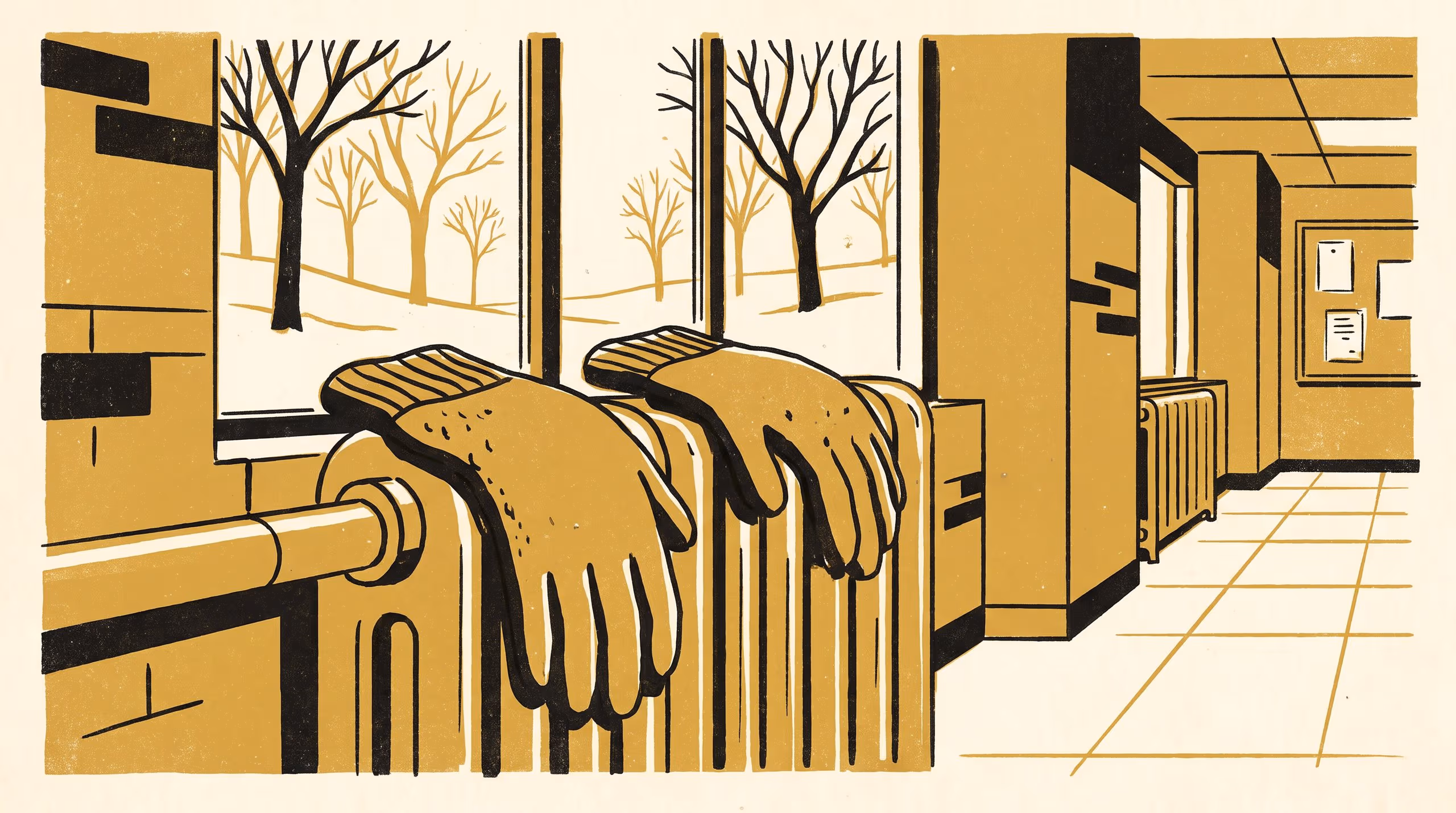 Illustration for Dry Means Lost: Do gloves left on a campus radiator overnight still belong to their owner once they have dried?