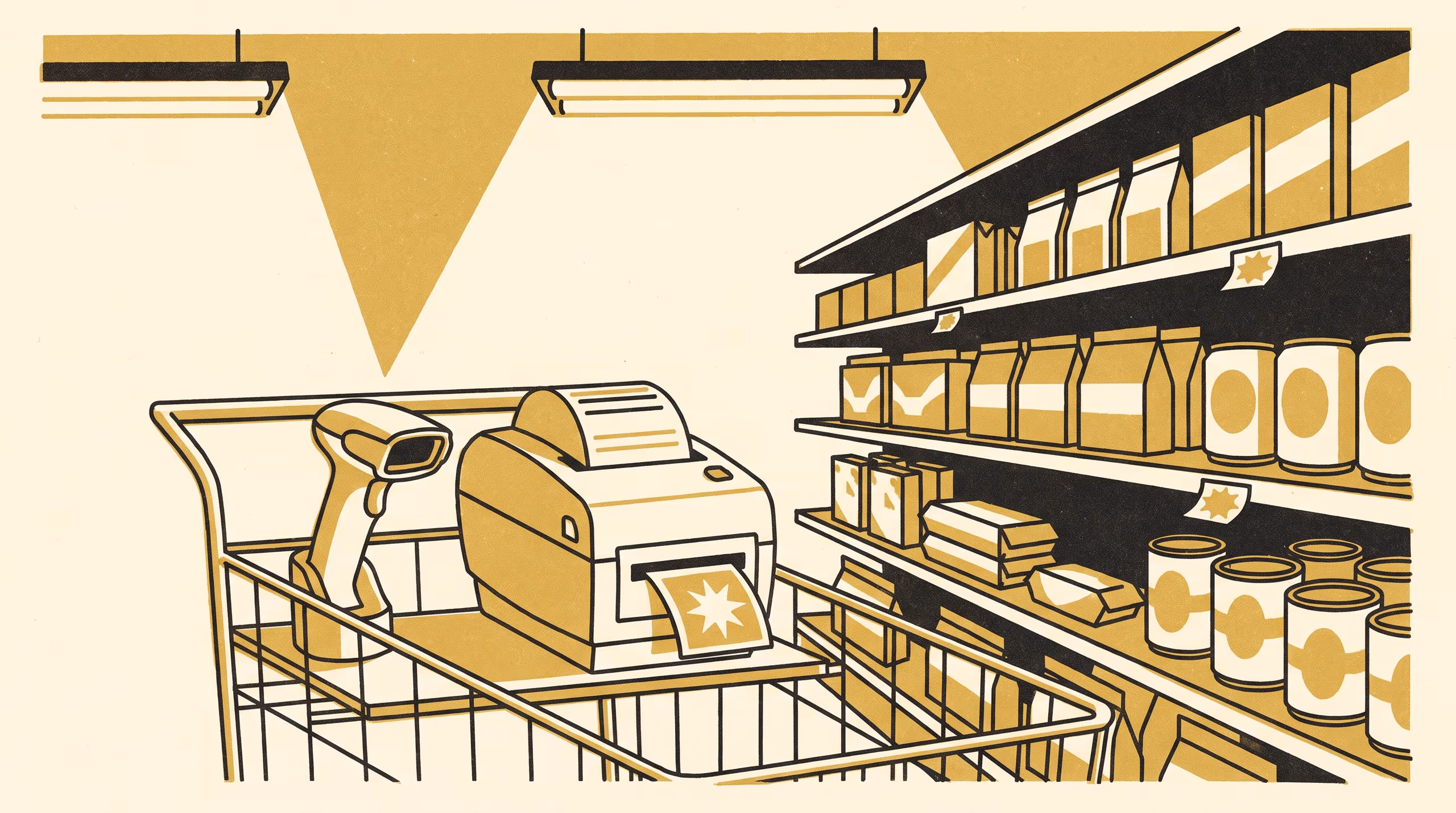Illustration for The Sticker Doesn't Wait for a Person: STAMP, an Eighteen-Hour-Threshold Markdown-Decision Scanner for Supermarket Night-Fill Shelves